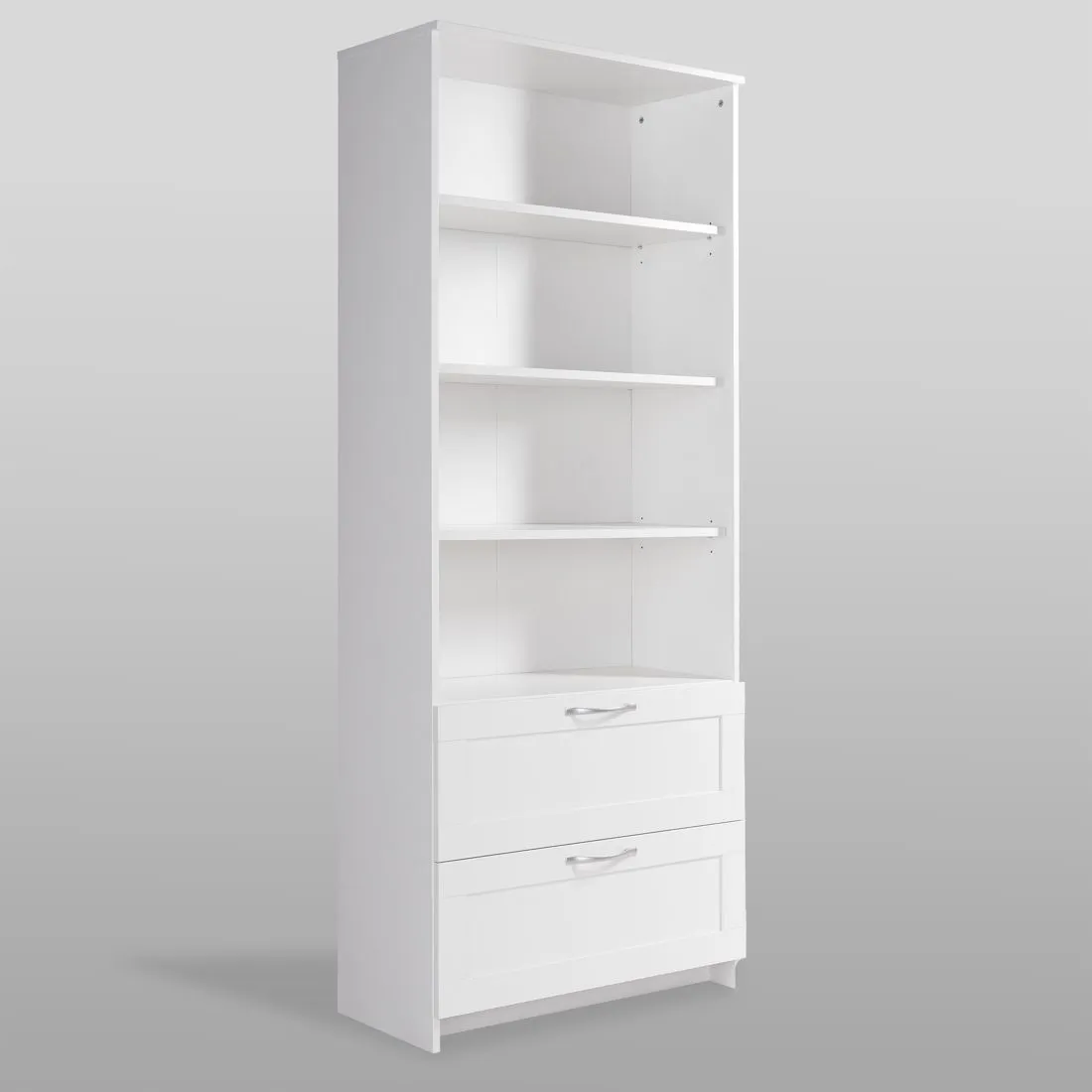 2.02.07.110.1 СИРИУС стеллаж 2 ящика 78х190 белый RU