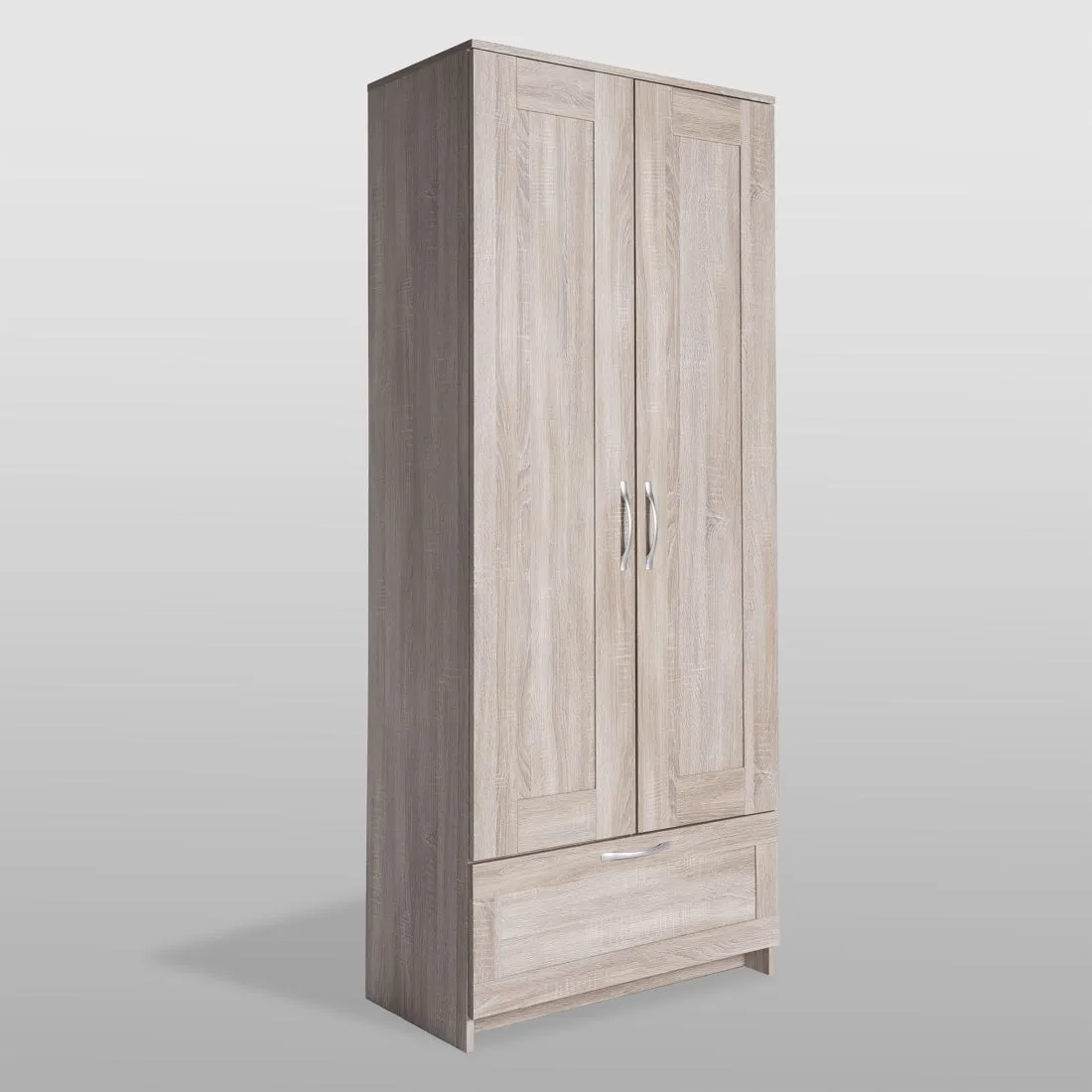 2.02.01.240.3 СИРИУС шкаф для одежды 2 двери и 1 ящик сонома RU