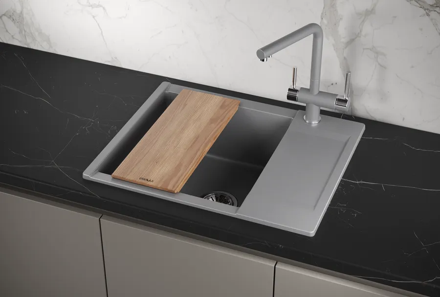 ES-6202, АЛЮМИНИУМ, кухонная мойка, кварц, ESTETICA