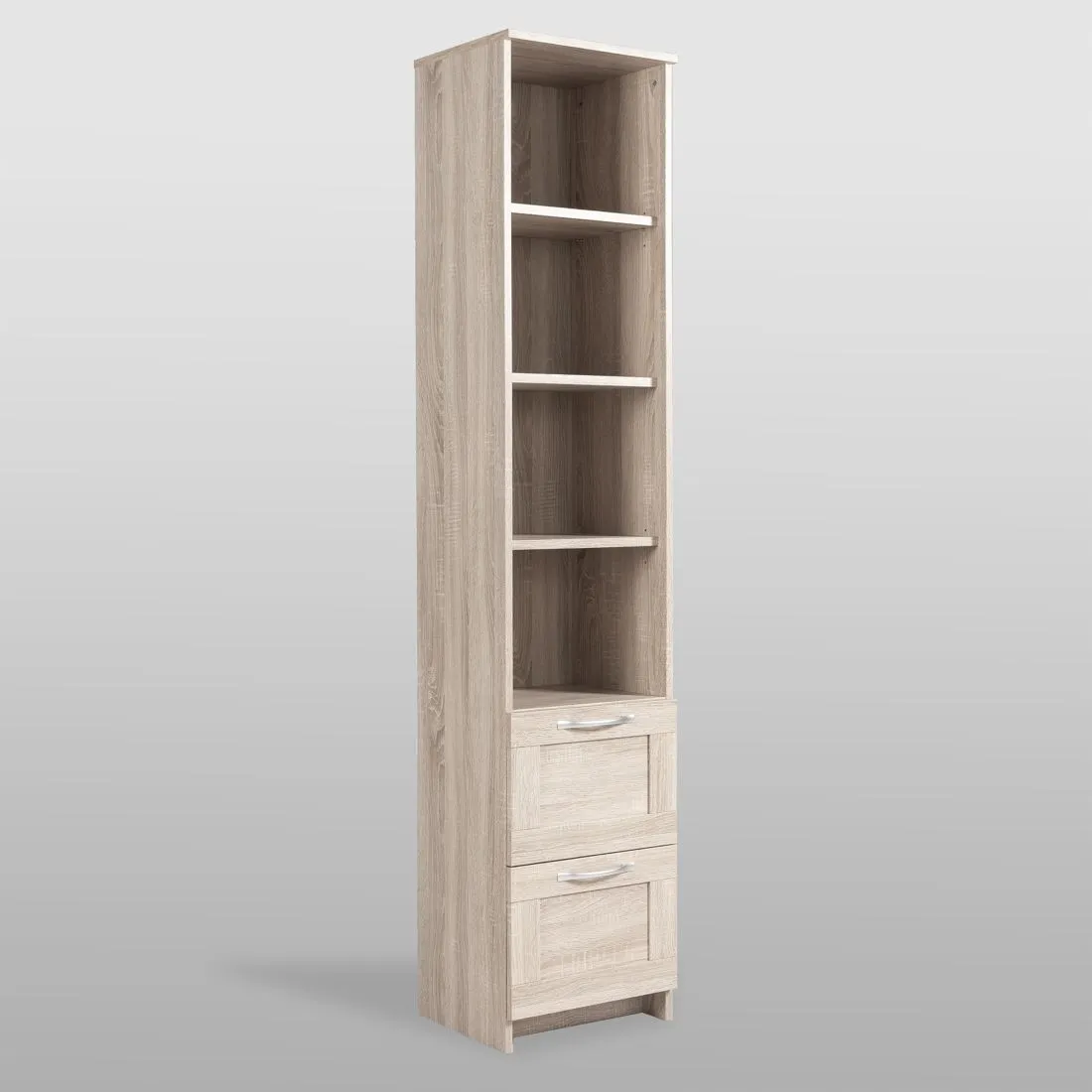 2.02.07.140.3 СИРИУС стеллаж 2 ящика 39х190 сонома RU