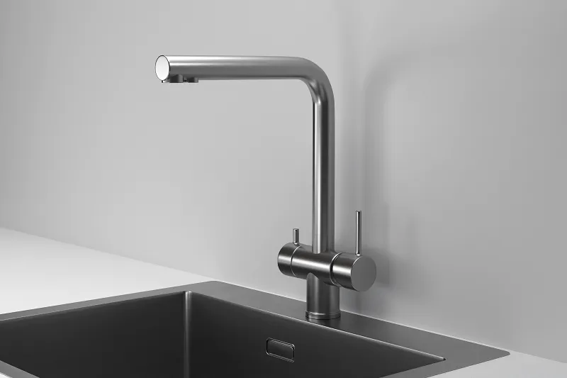 KS-7011, СТАЛЬ САТИН, СМЕСИТЕЛЬ КУХОННЫЙ