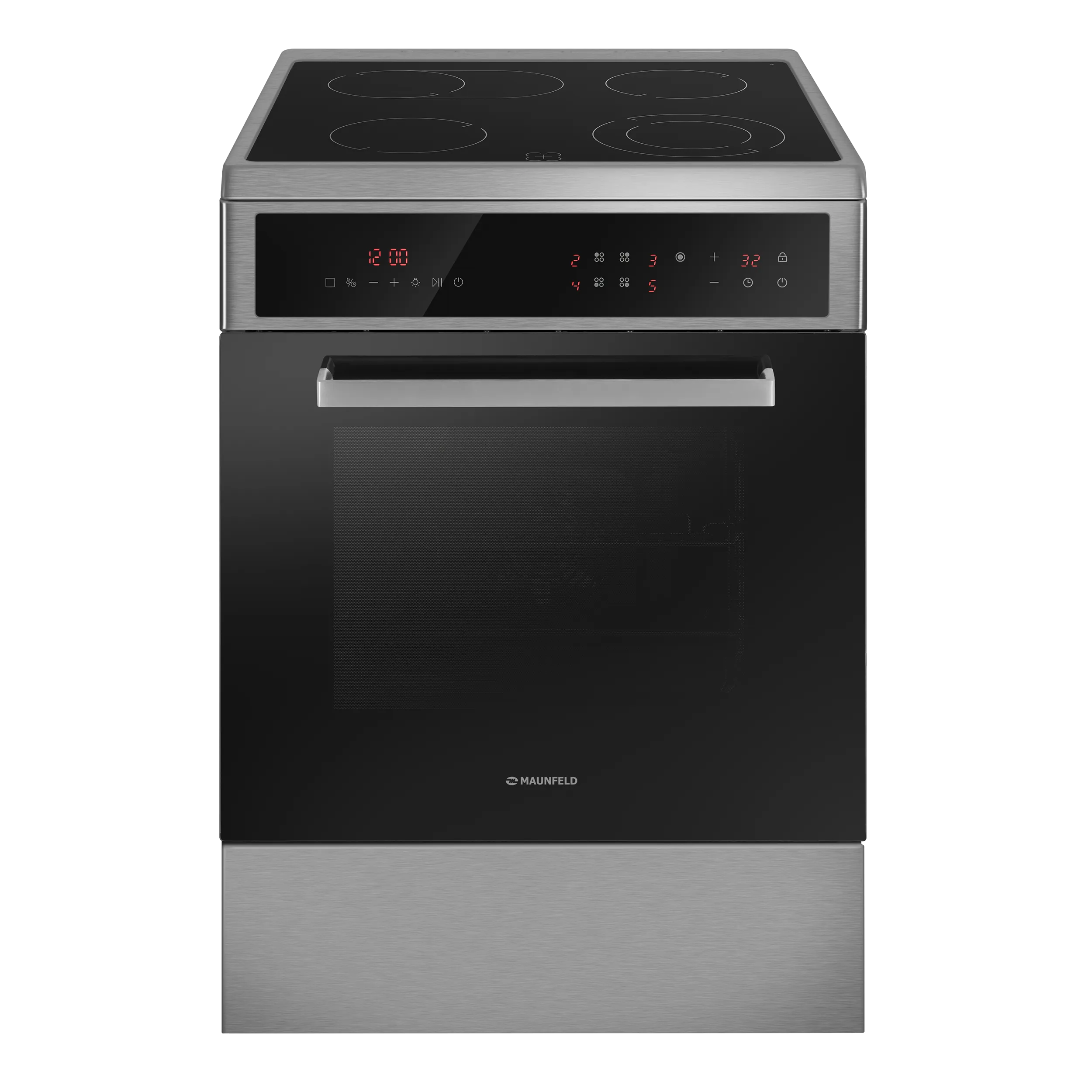 Электрическая стеклокерамическая плита MAUNFELD MEC611C10TD Нержавеющая сталь