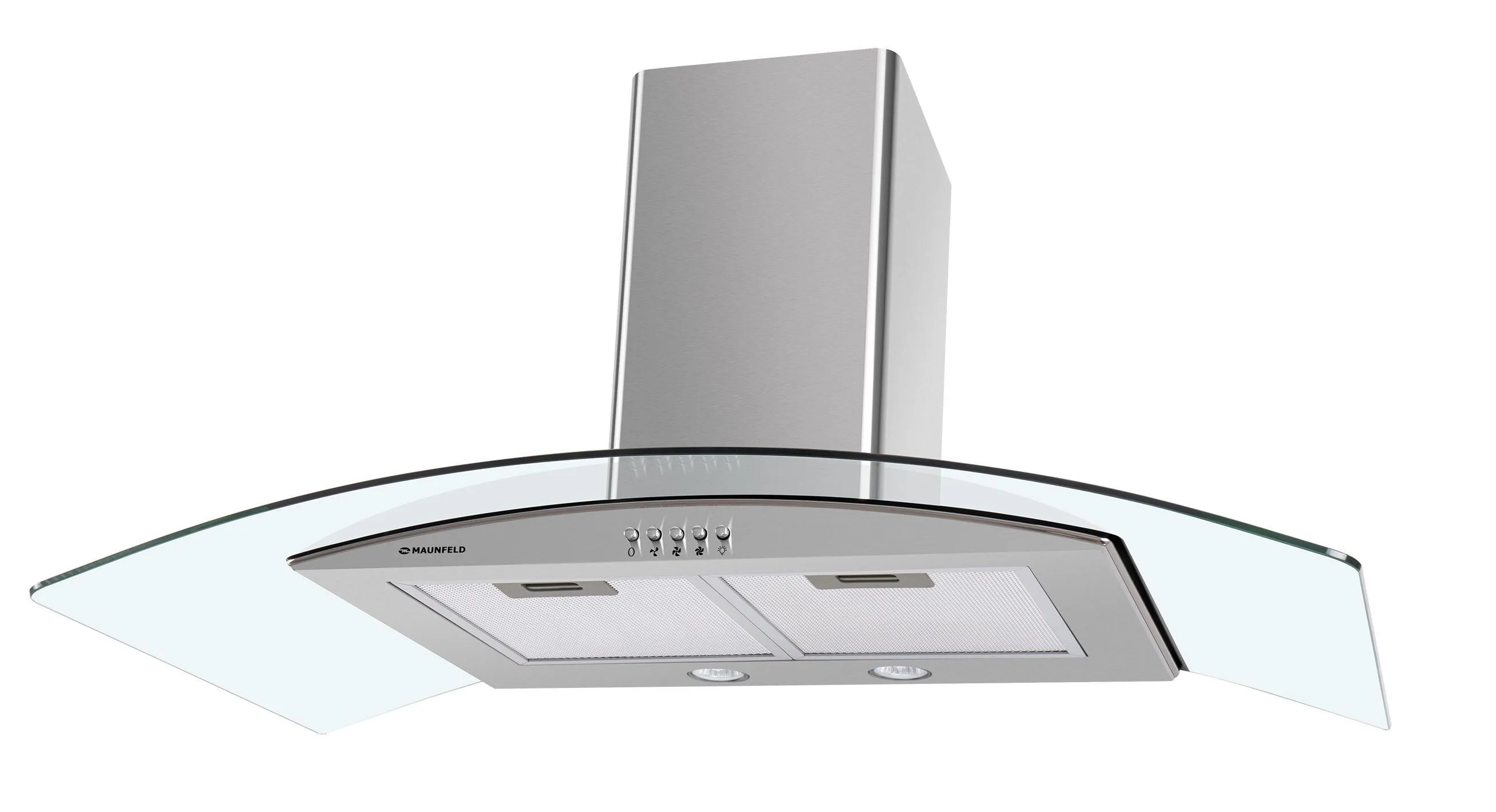 Кухонная вытяжка MAUNFELD Ancona PlusA 90 нержавеющая сталь\прозрачное стекло Нержавеющая сталь