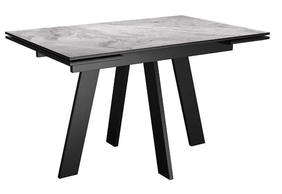 Стол DikLine DKM120 Керамика Italian Grey (глянец серый)/подстолье черное