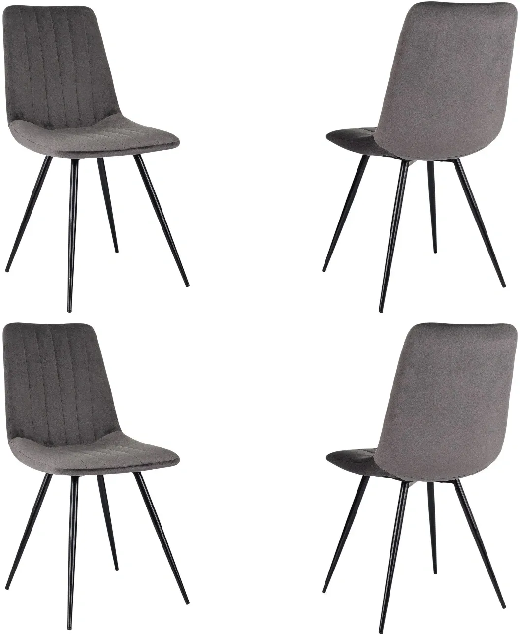 Стул для дома Бюрократ CH-K6_4 комплект 4шт Holland 18 металл черный на ножках (CH-K6_1/HL18_4)