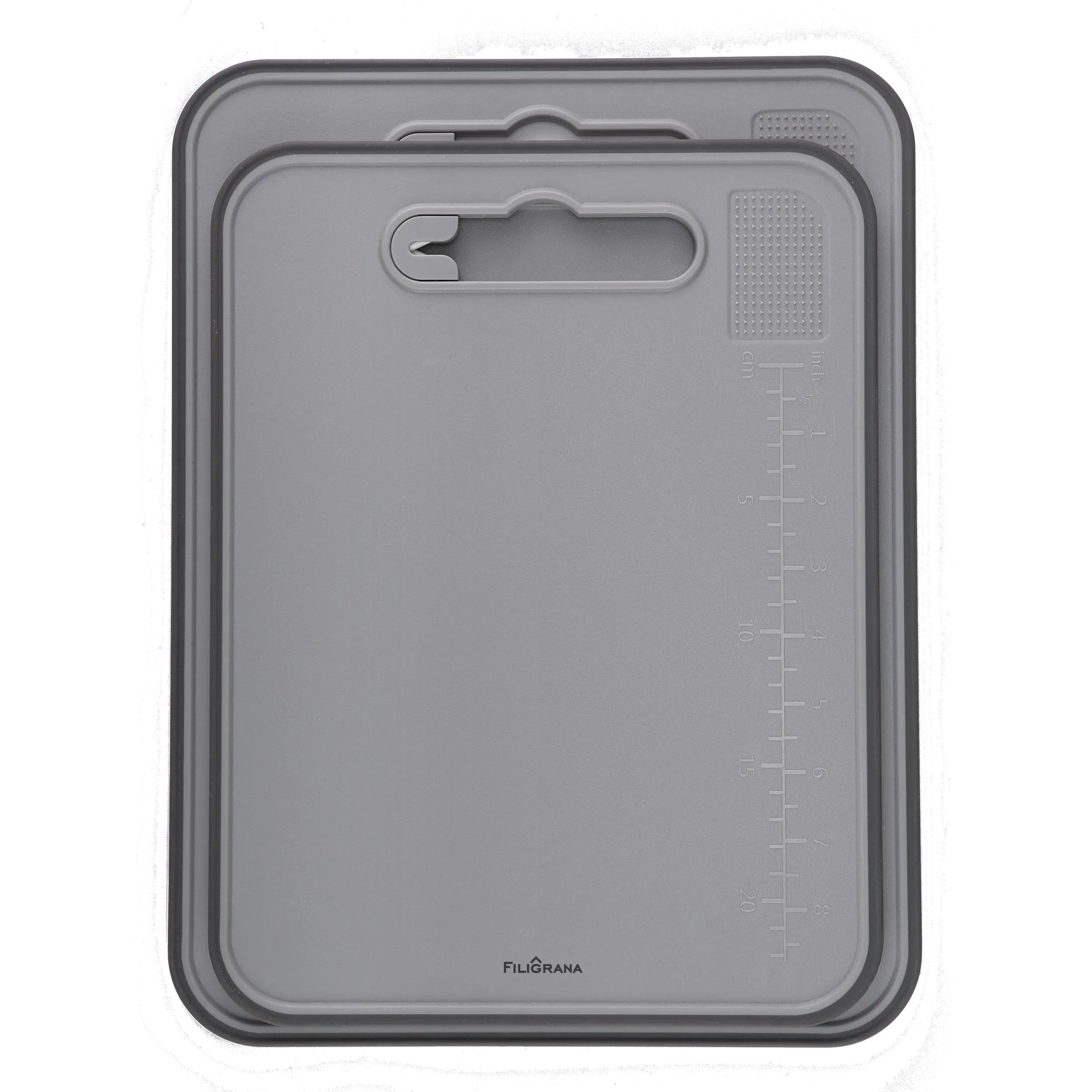 Набор из двух разделочных досок FILIGRANA BATTY FG37CG33CB, 37,5*28,3*1 см, 33,3*25,2*1 см, серый Серый
