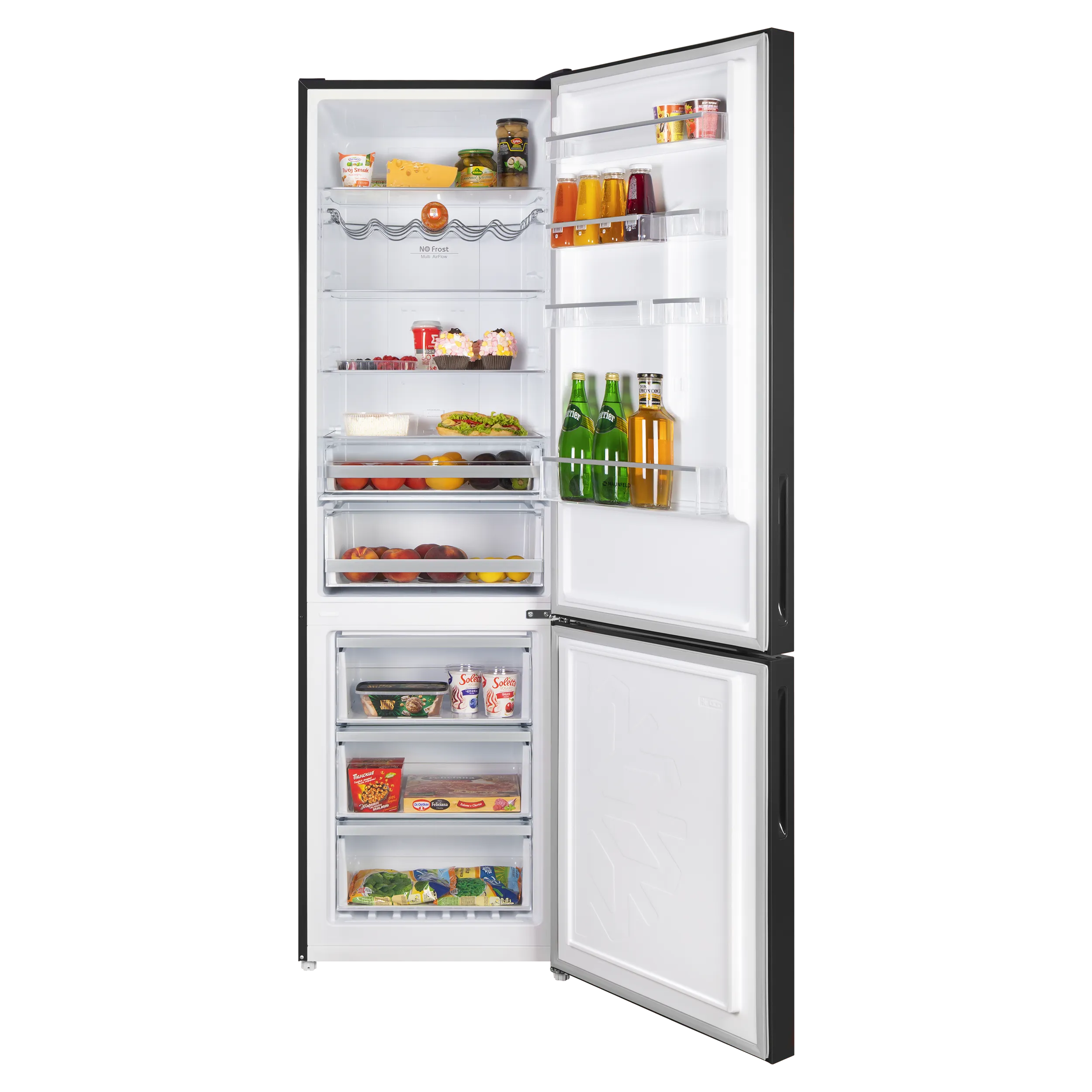 Холодильник MAUNFELD MFF200NF Inverter Черный