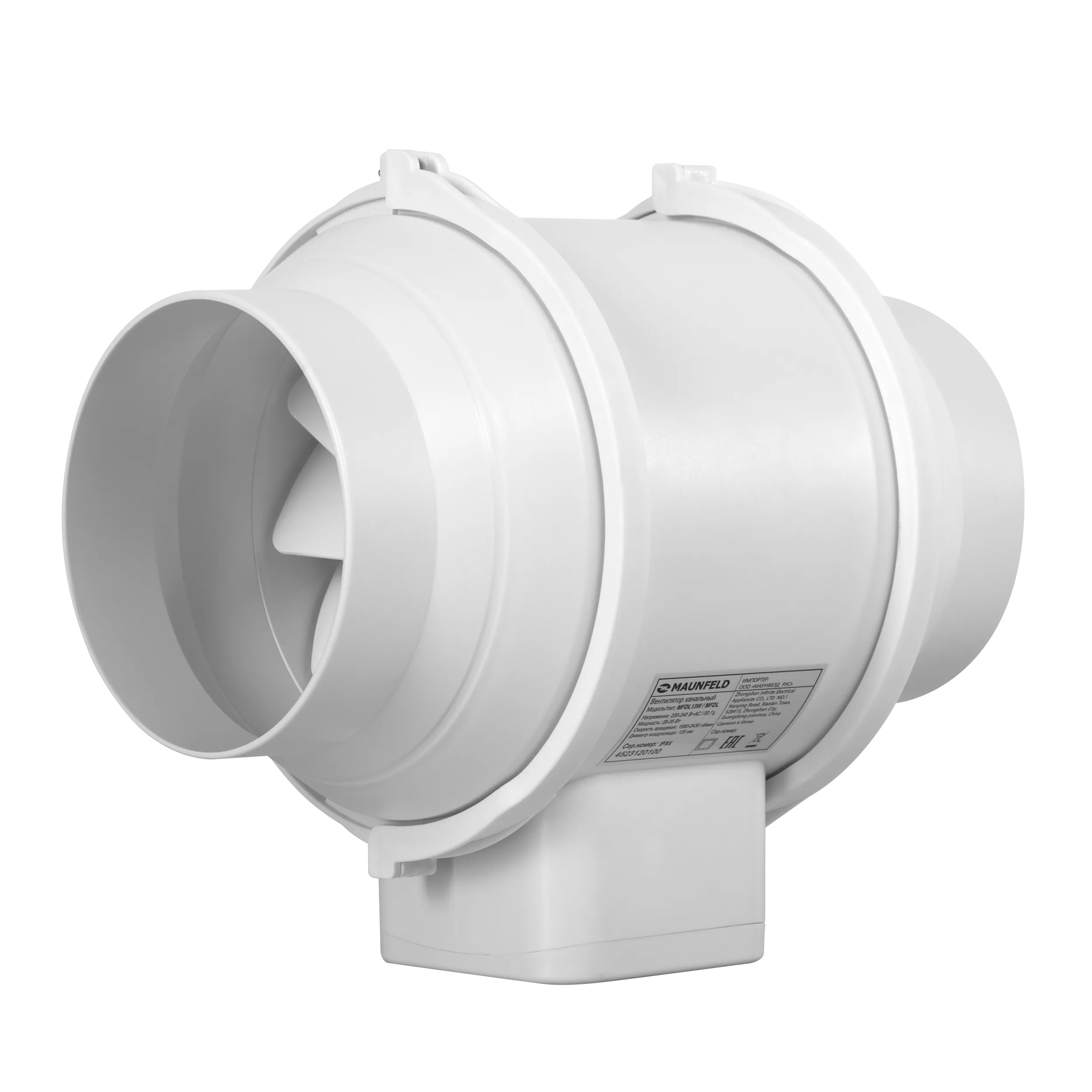 Канальный вентилятор MAUNFELD MFDL13W Белый