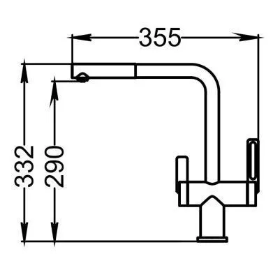 GR-8170, НЕРЖ, СМЕСИТЕЛЬ КУХОННЫЙ С ВЫДВИЖНЫМ ИЗЛИВОМ
