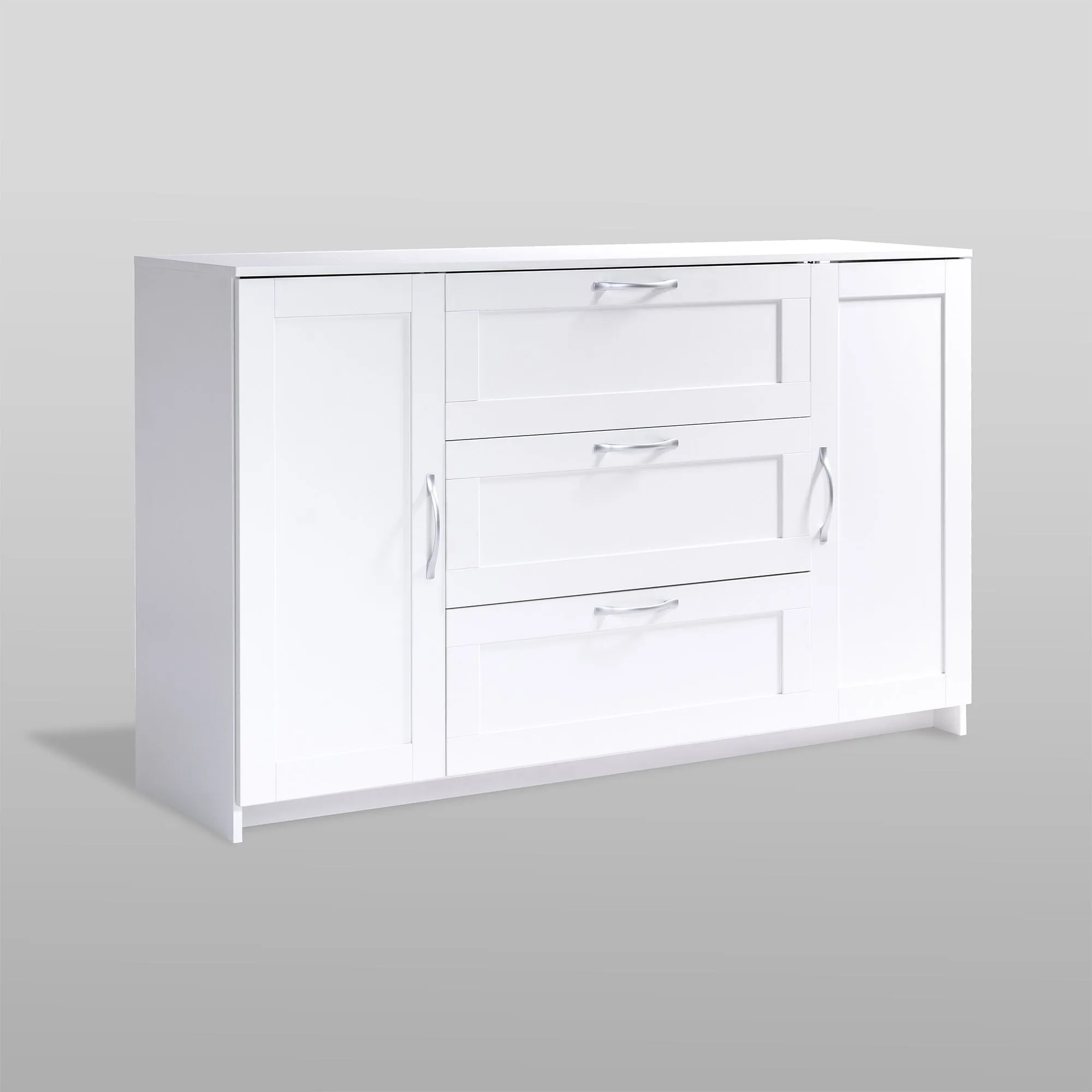 2.02.03.290.1 СИРИУС тумба 2 двери и 3 ящика 156х95 белая RU