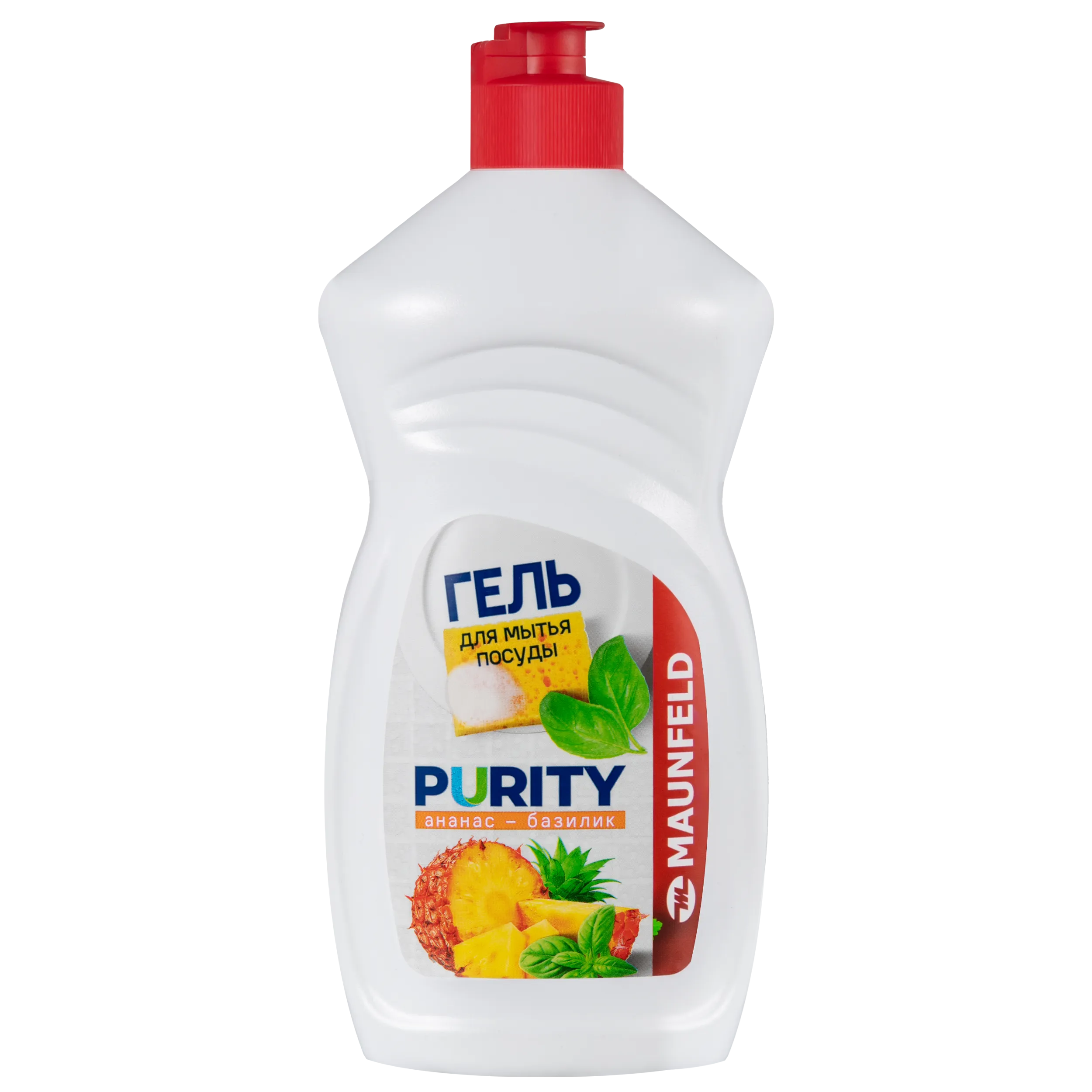 Гель для мытья посуды Maunfeld Purity Ананас и базилик 450г MDL450PF