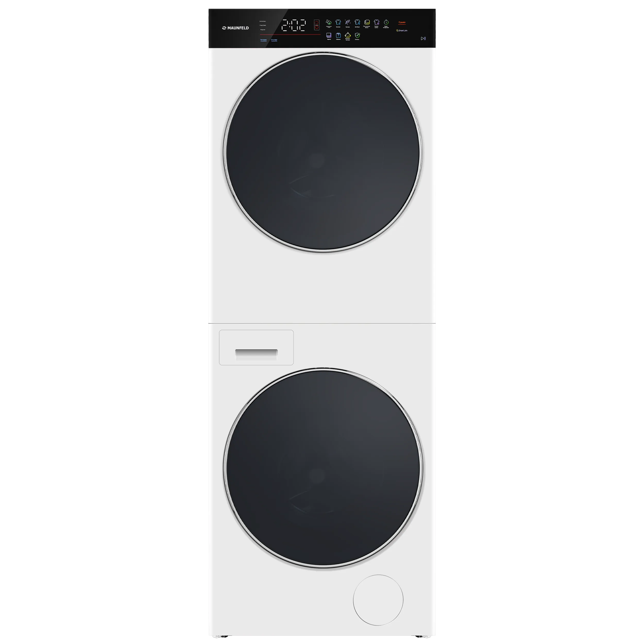Стирально-сушильная машина MAUNFELD MFWD121010WH07 (в 2-х коробках) Белый/черная панель