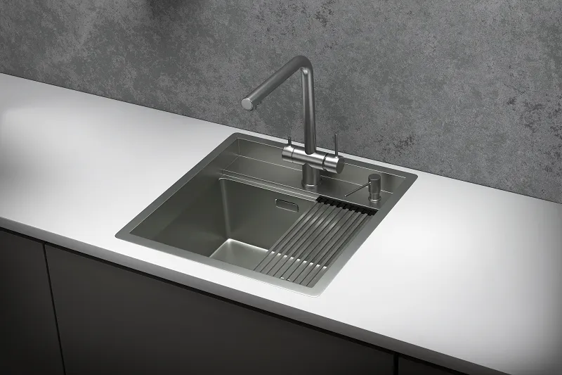 KS-5051, СТАЛЬ МАТОВАЯ , стальная кухонная мойка KITCHEN SPACE