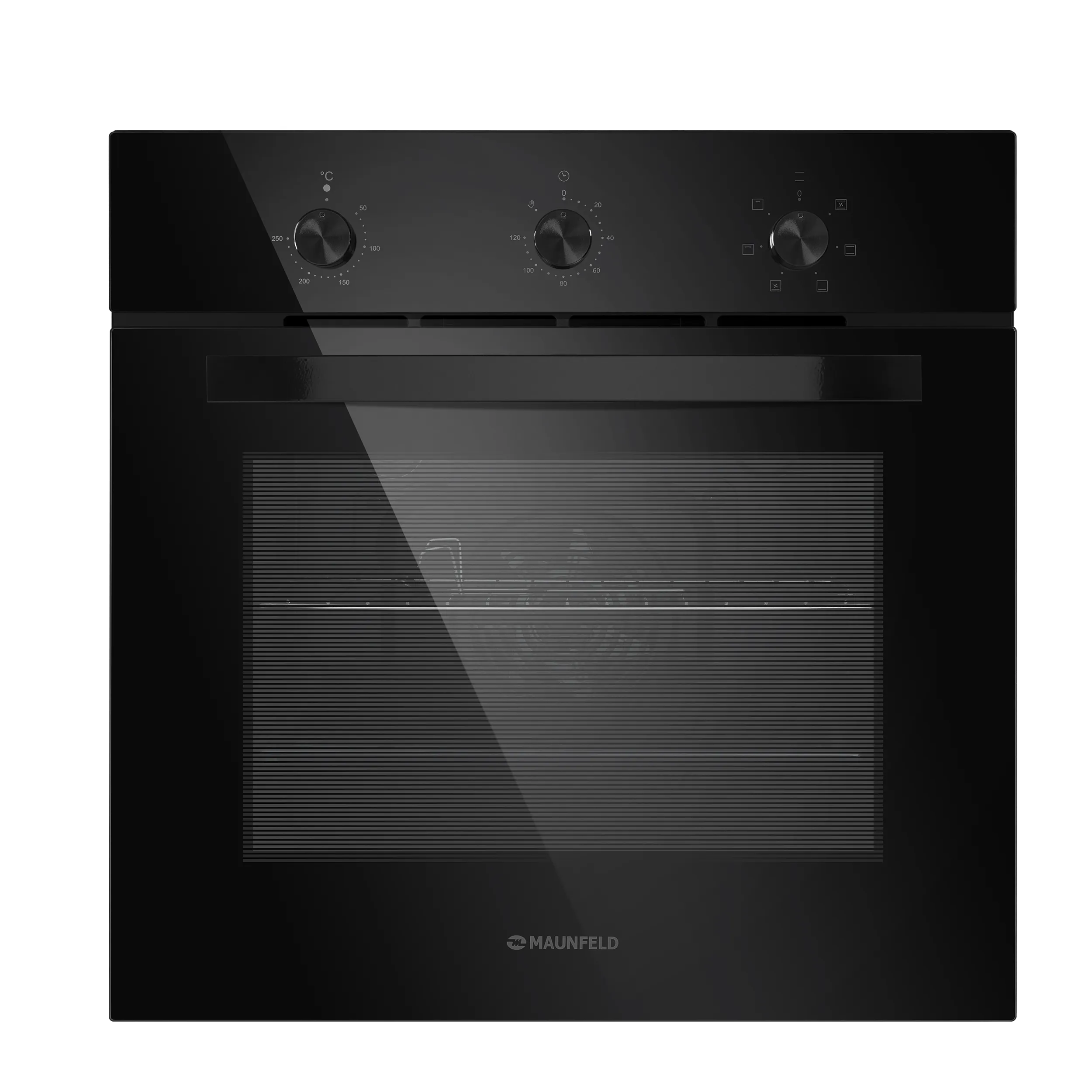 Шкаф духовой электрический MAUNFELD EOEС.586 Черный/черная фурнитура