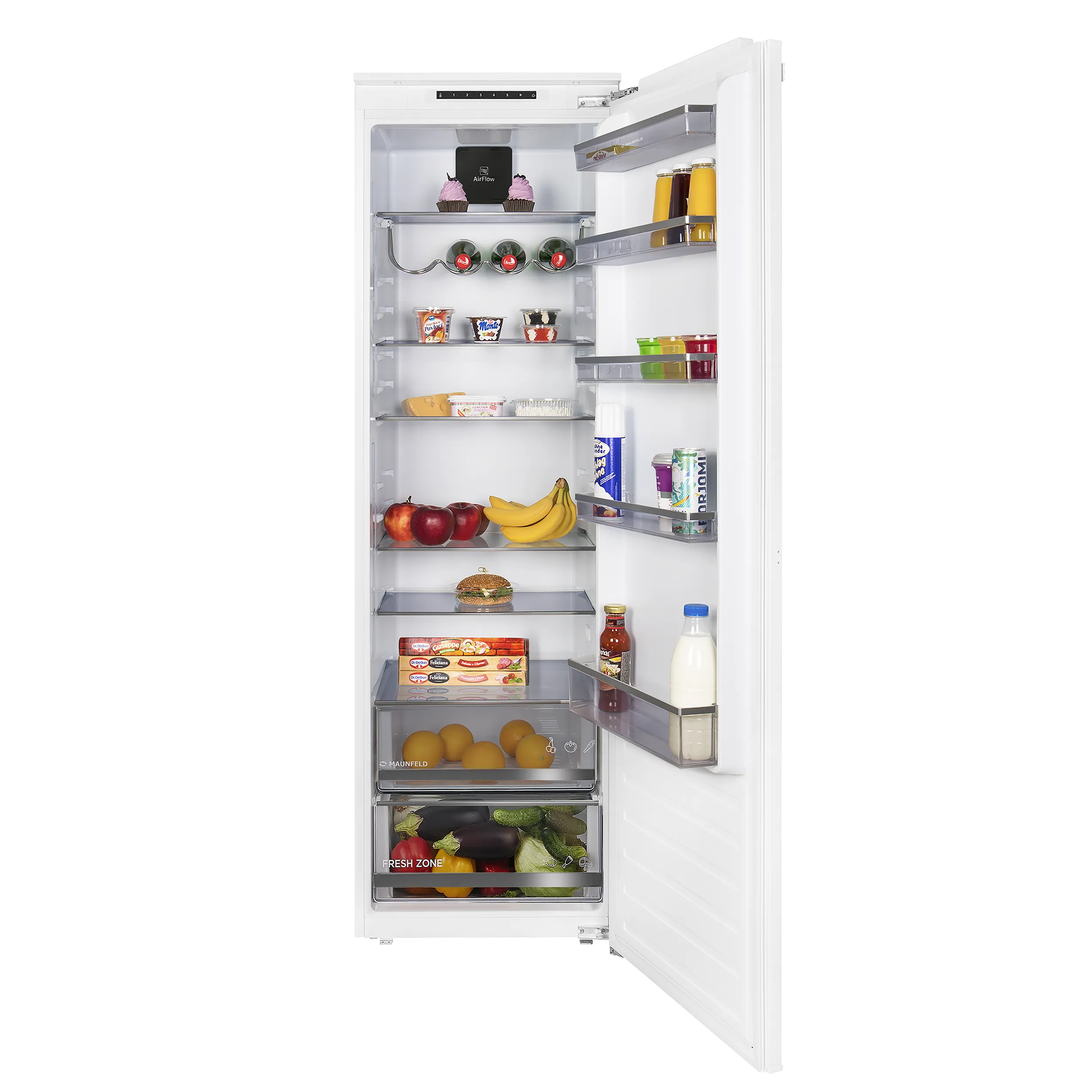 Встраиваемый холодильник с инвертором MAUNFELD MBL177SWGR Inverter Белый