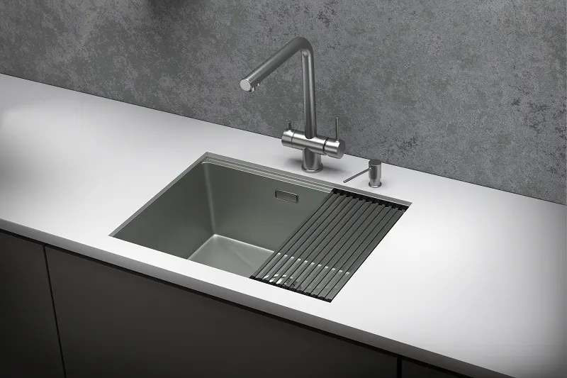 KS-6045U, СТАЛЬ МАТОВАЯ , стальная кухонная мойка KITCHEN SPACE