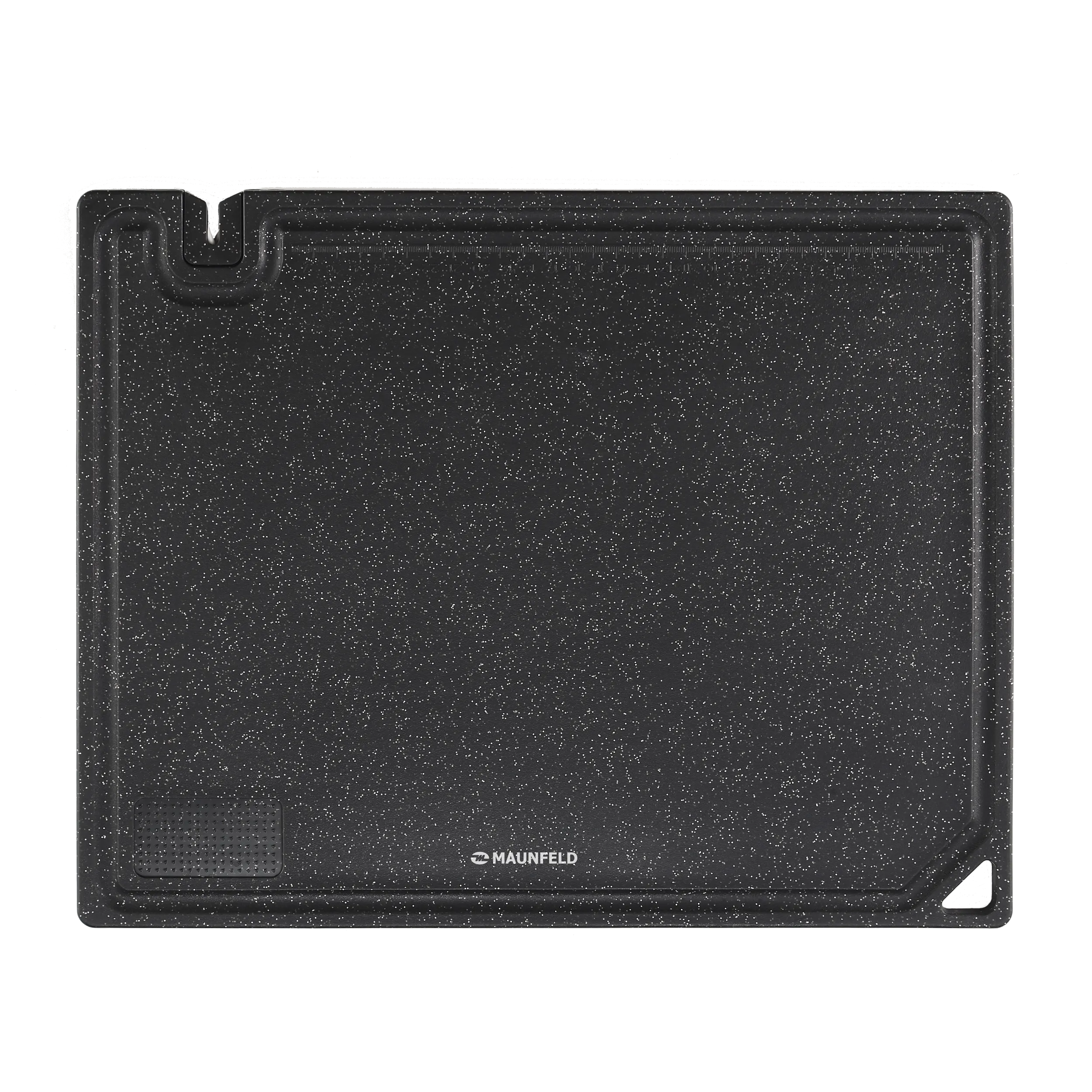 Доска разделочная с ножеточкой MAUNFELD ASTRID MF40ASTR31CB, 40*31,5 см, черный