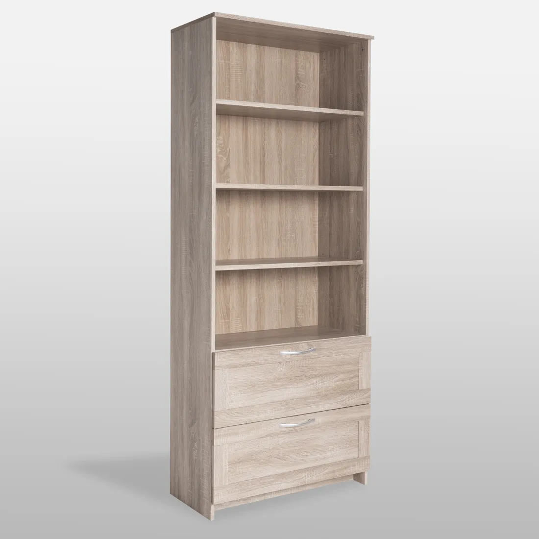 2.02.07.110.3 СИРИУС стеллаж 2 ящика 78х190 сонома RU