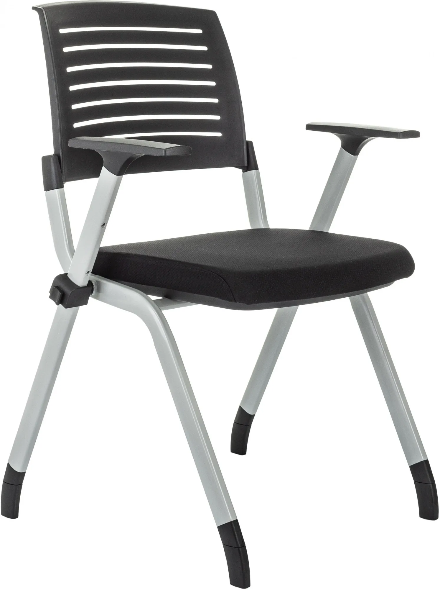 Стул Бюрократ X-Click черный на ножках металл серый