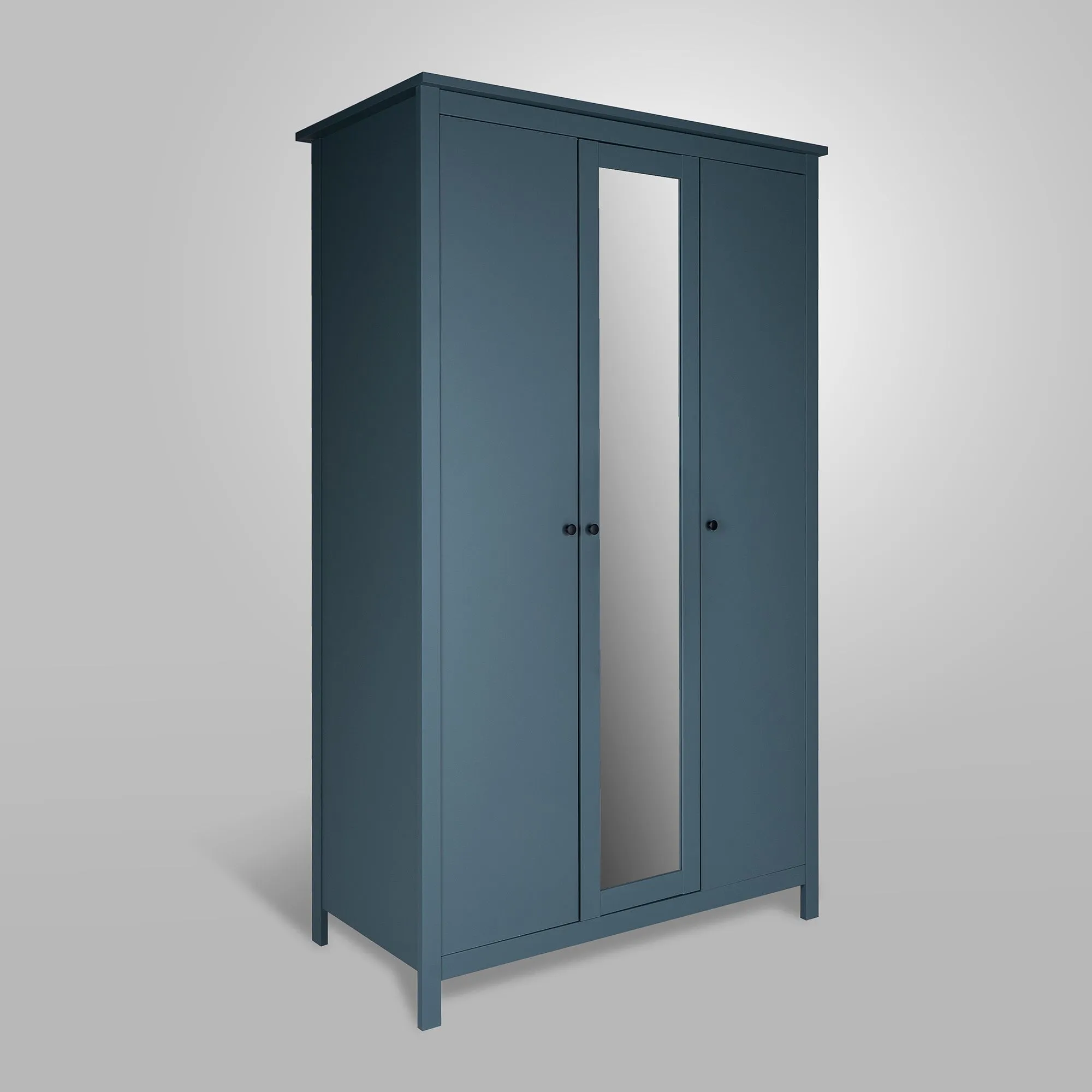 2.08.01.040.6 САГА шкаф 3 двери с зеркалом темно-бирюзовый