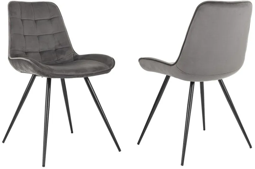 Стул для дома Бюрократ CH-K2_2 комплект 2шт т.серый Holland 18 металл черный на ножках (CH-K2_1/HL18_2)