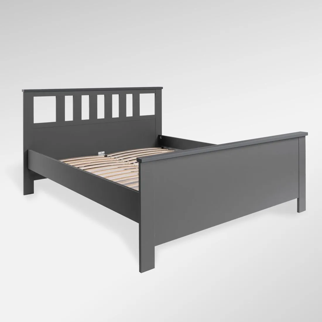 2.08.04.070.4 САГА кровать двойная 160х200 серая