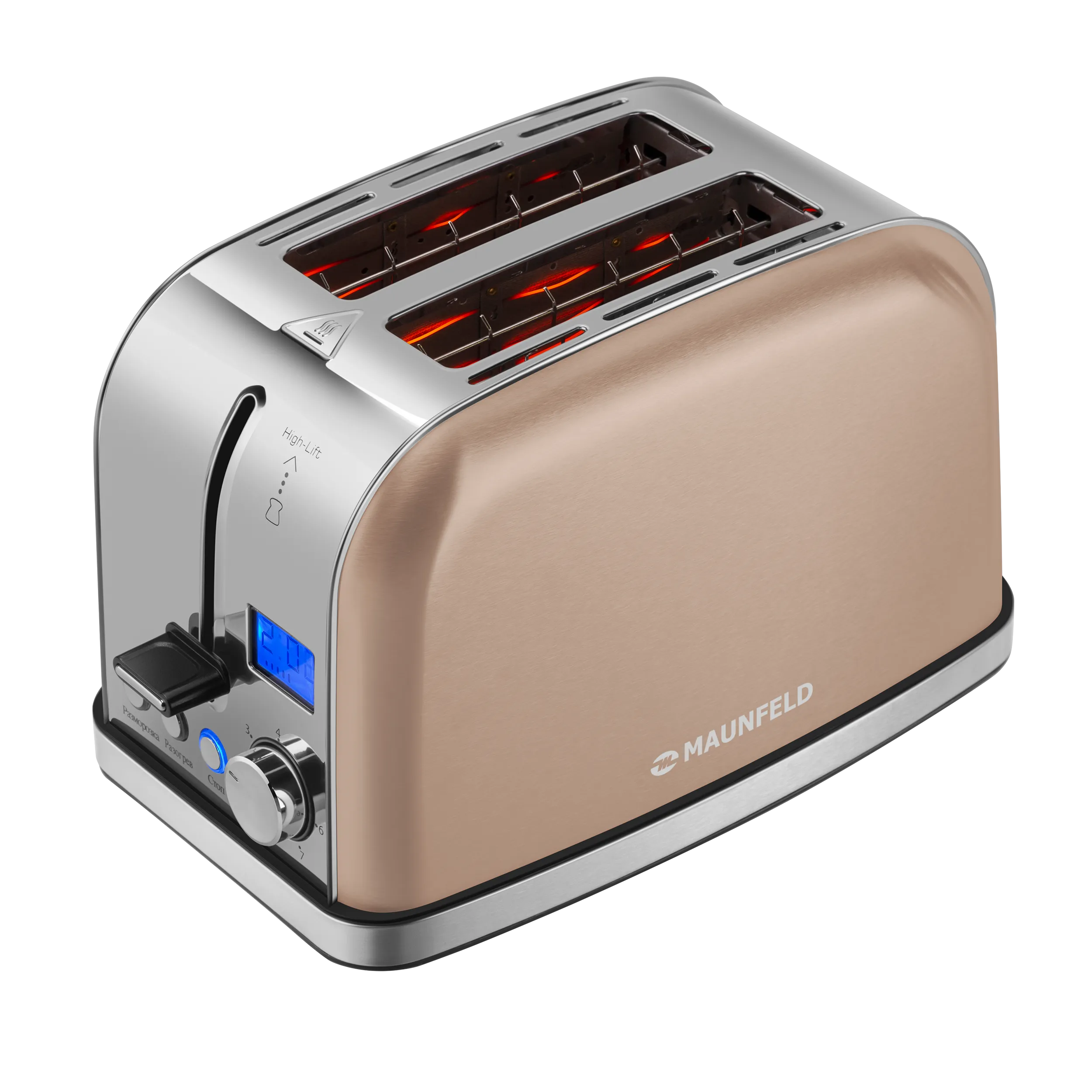 Тостер MAUNFELD MF-821 Бронзовый