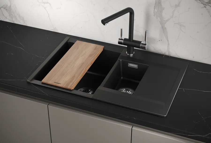 ES-7808, ТУРМАЛИН, кухонная мойка, кварц, ESTETICA