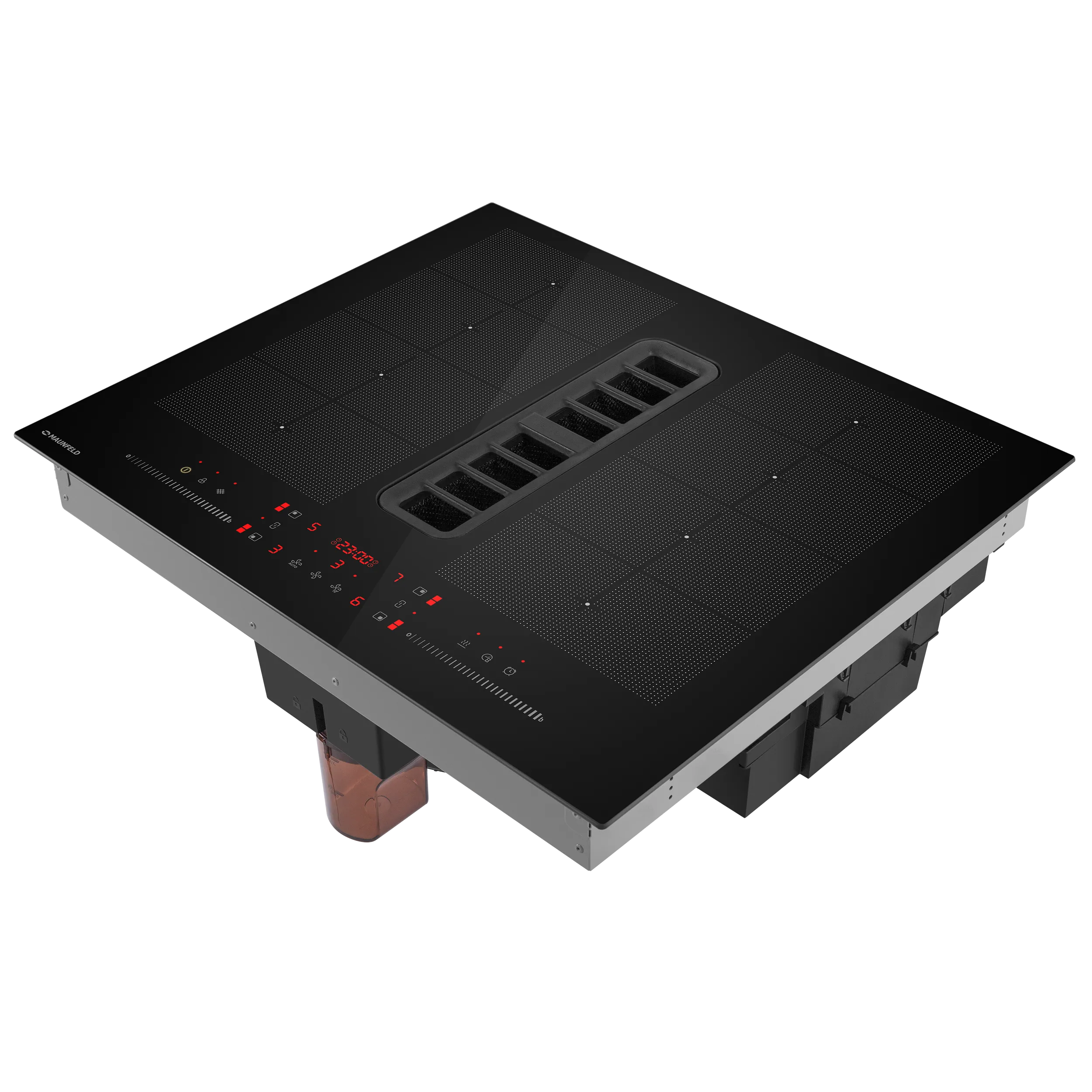 Индукционная варочная панель с интегрированной вытяжкой и Flex Zone MAUNFELD MIHC604SF2BK Черный