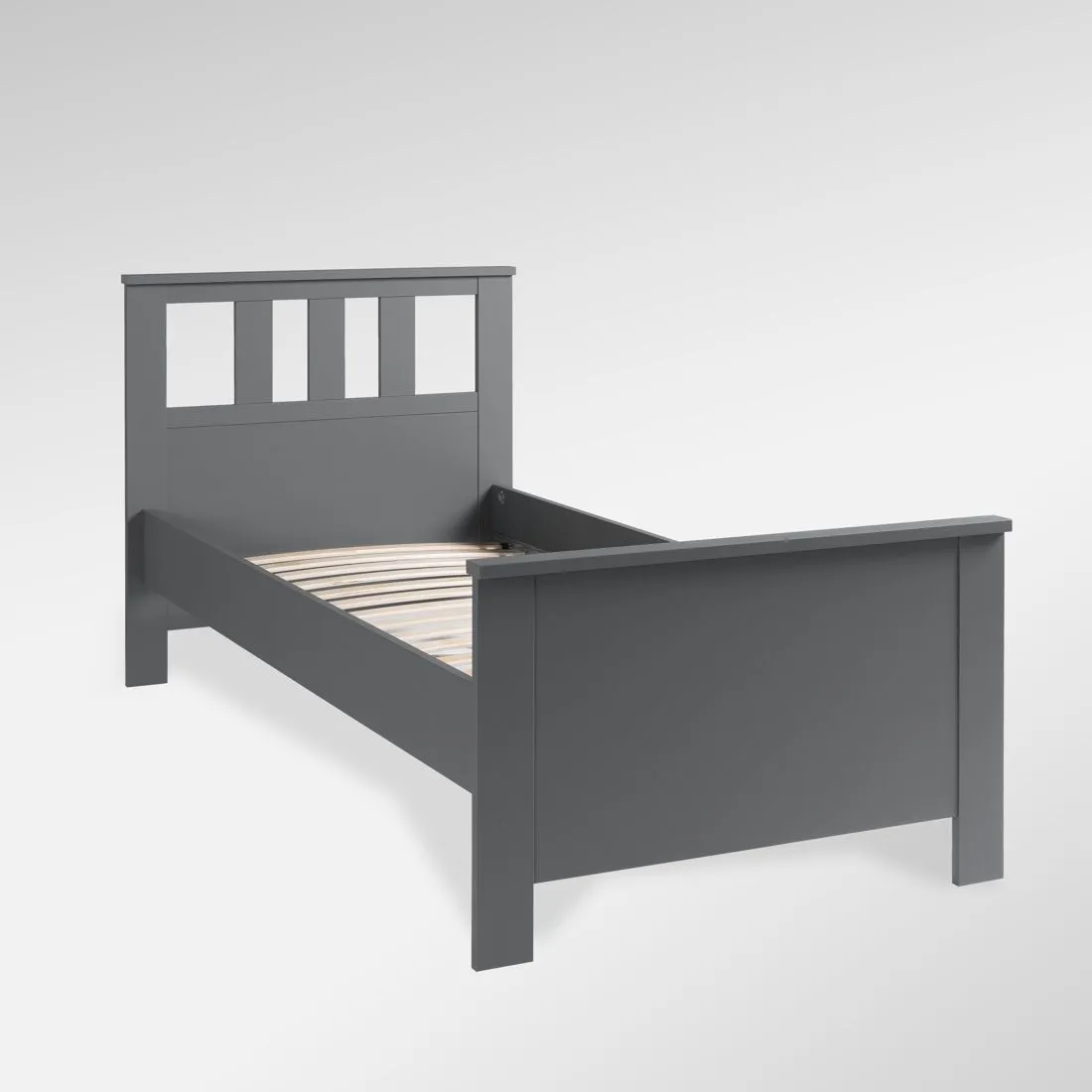2.08.04.050.4 САГА кровать одинарная 90х200 серая
