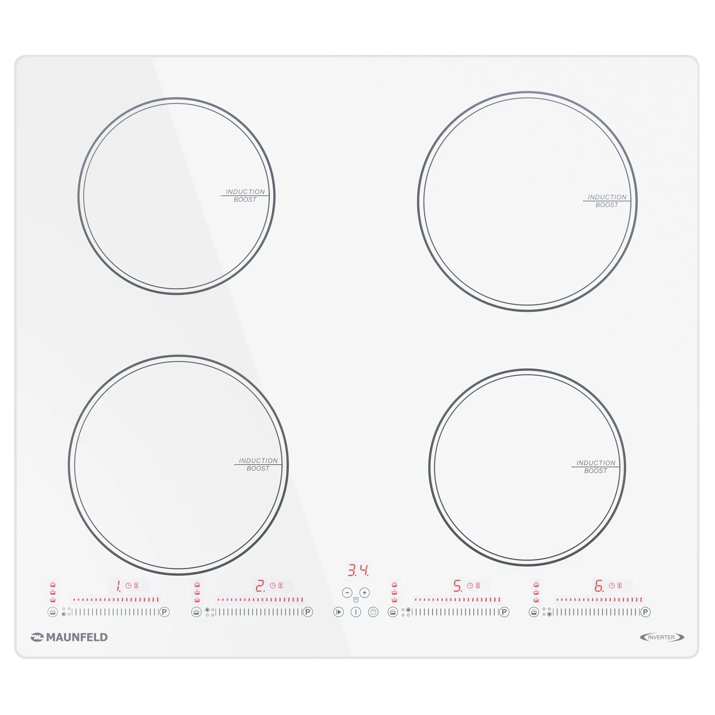 Индукционная варочная панель MAUNFELD CVI594S Inverter Белый