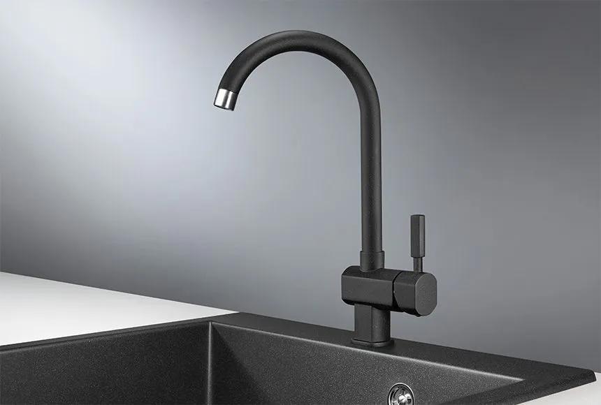 ST-31, ЧЁРНЫЙ, СМЕСИТЕЛЬ КУХОННЫЙ