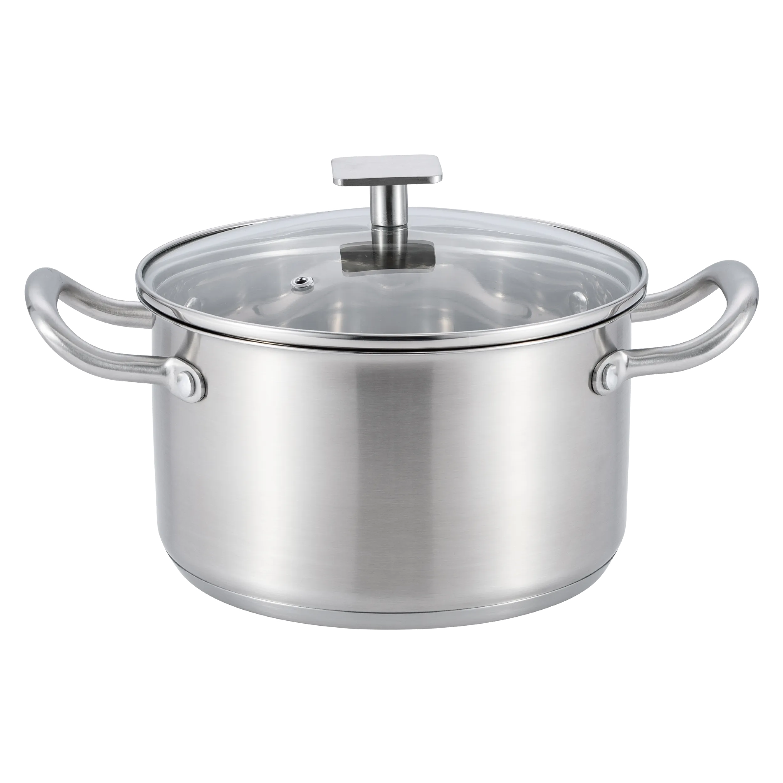 Кастрюля MAUNFELD FLORENCE MF36FR01CR из нержавеющей стали со стеклянной крышкой, 20см, 3,6 л