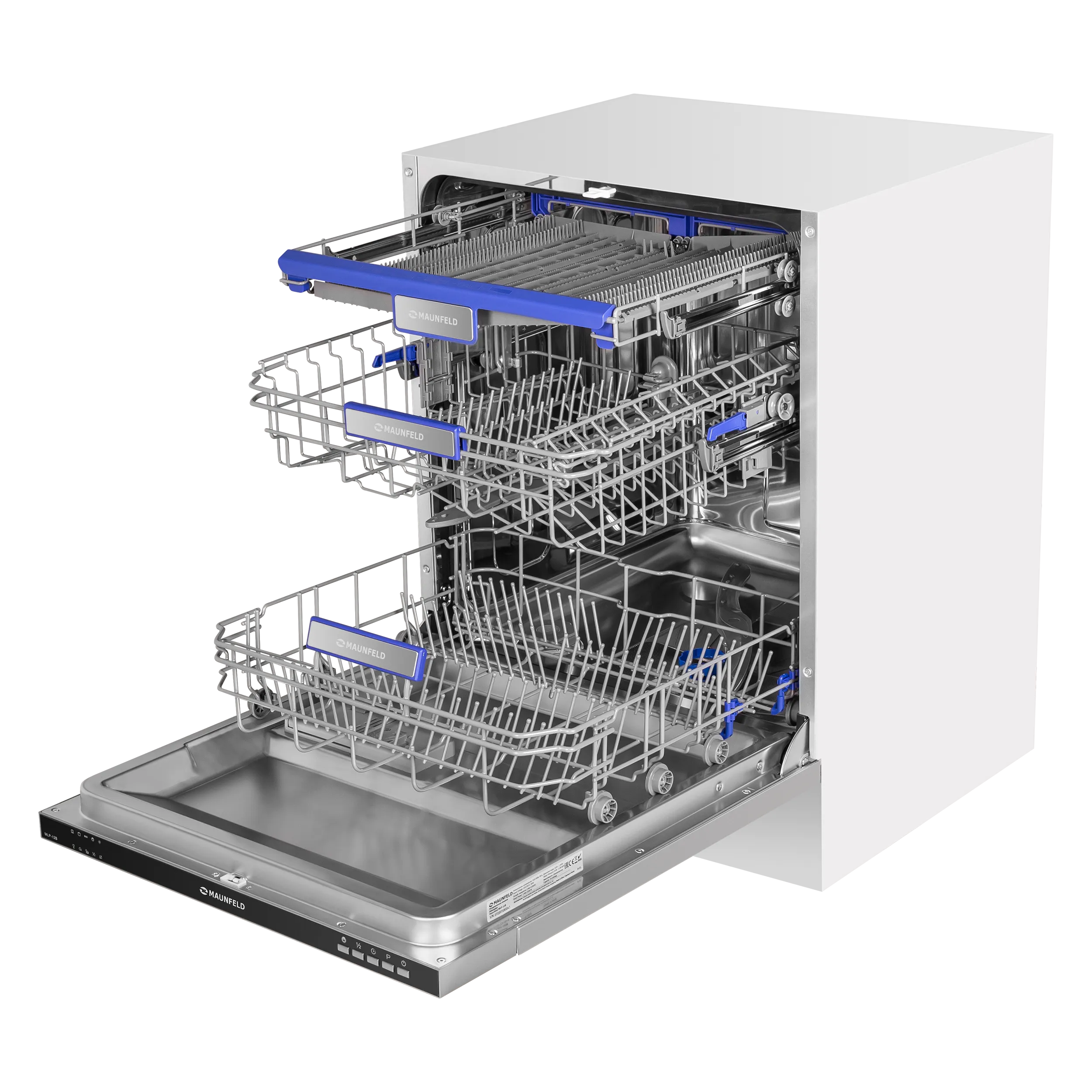 Посудомоечная машина с лучом на полу MAUNFELD MLP-12B Нержавеющая сталь