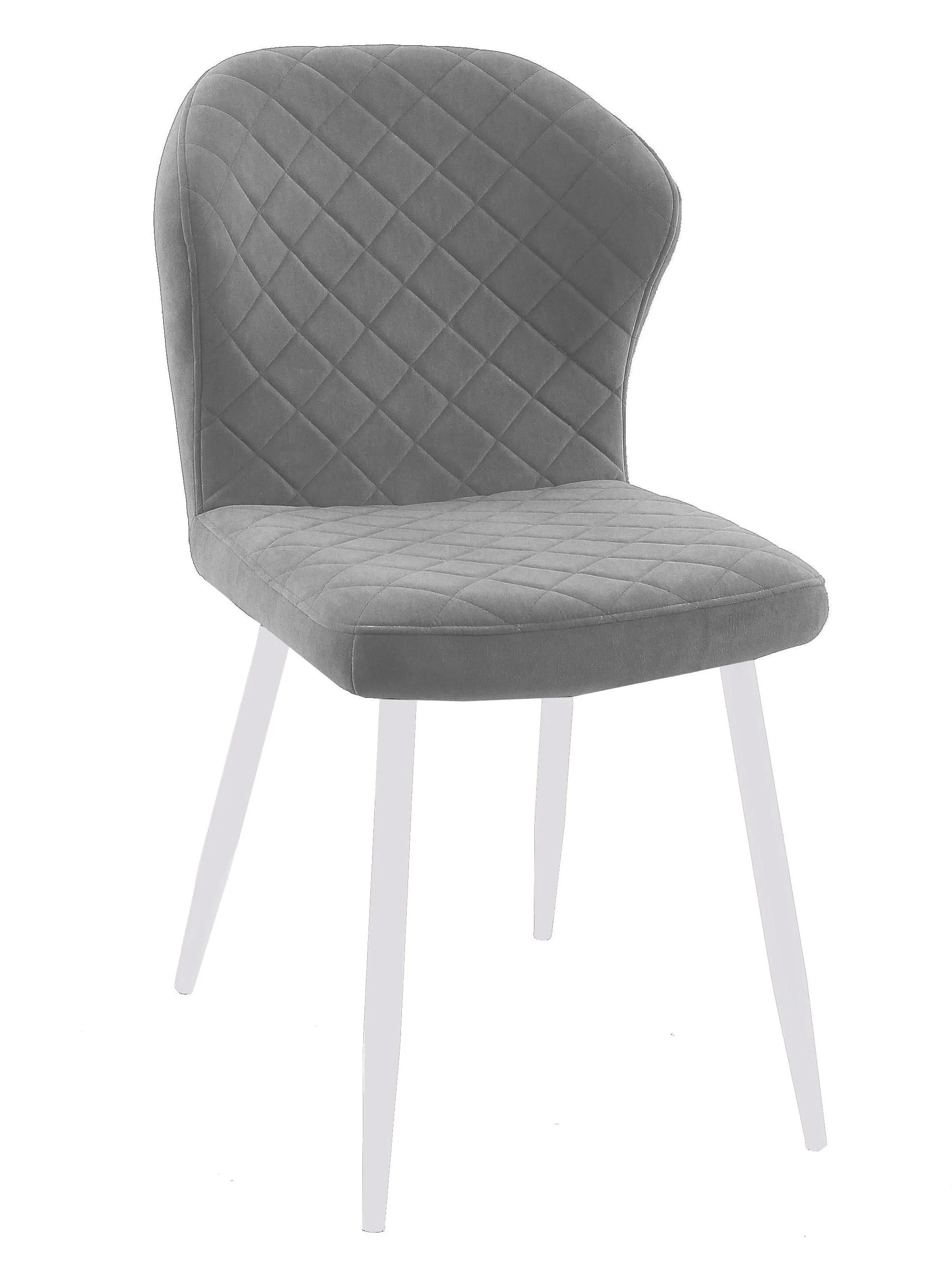 Стул DikLine 239М B22 GREY, ножки белые