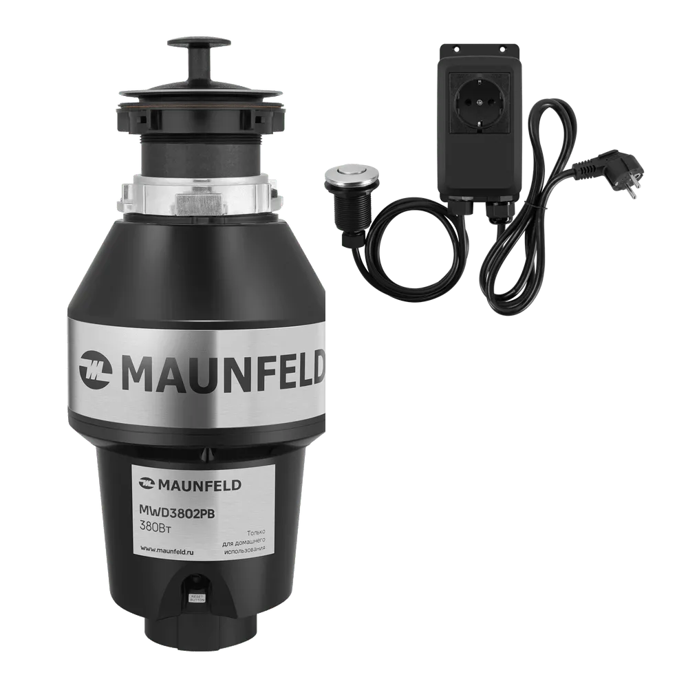 Измельчитель пищевых отходов с пневмокнопкой MAUNFELD MWD3802PB