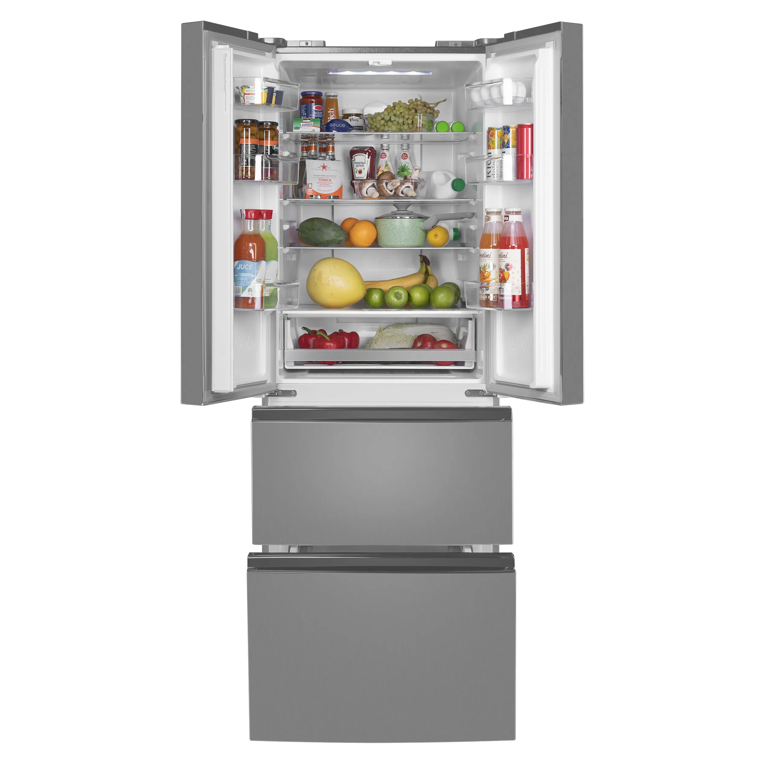 Холодильник-морозильник MAUNFELD MFF180NFE01 Нержавеющая сталь