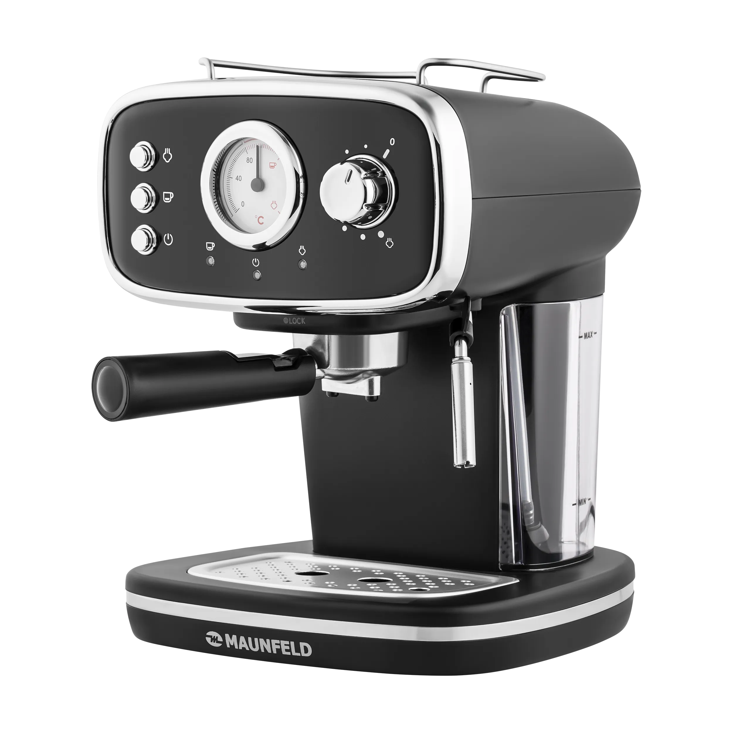 Кофемашина рожкового типа MAUNFELD MF-736BK Черный