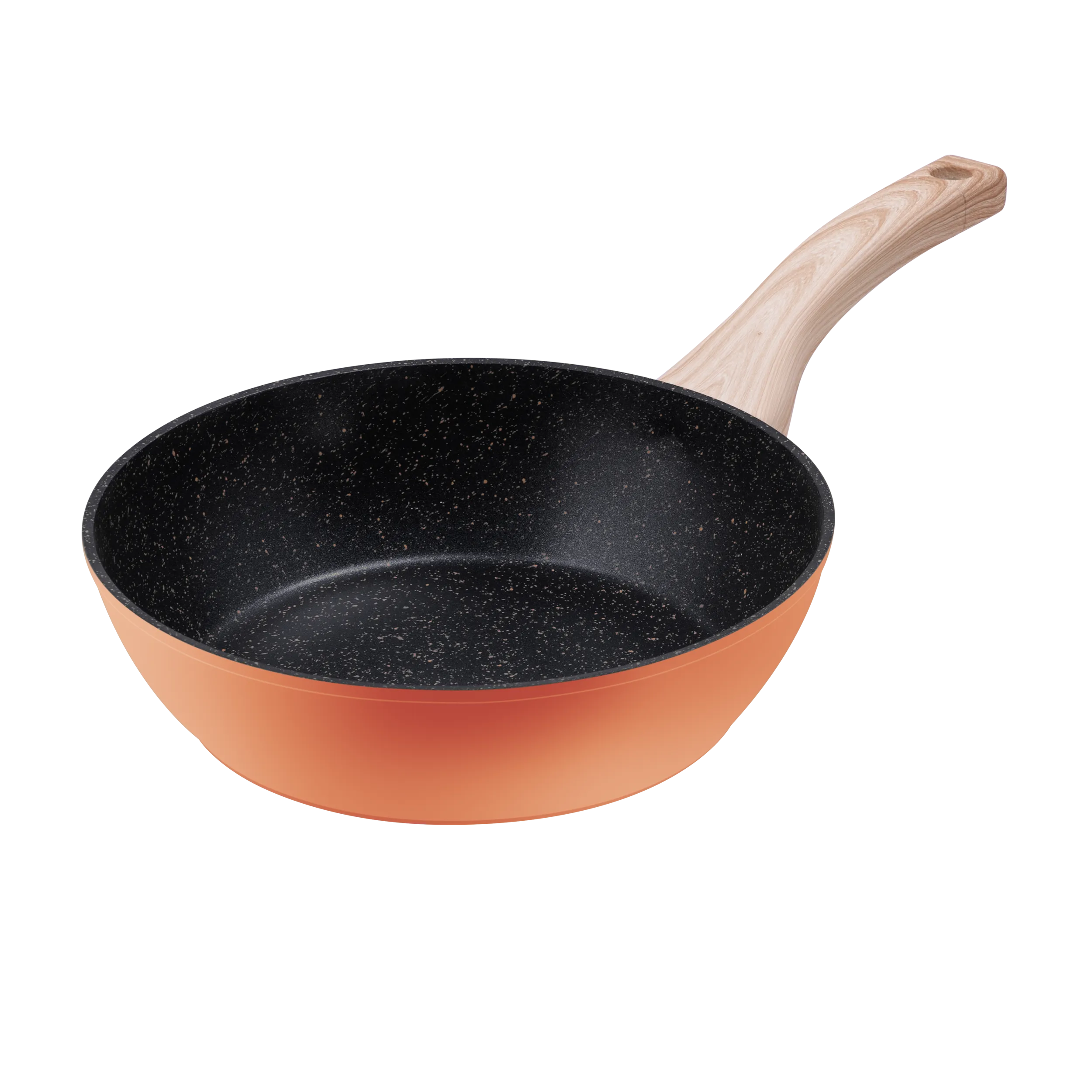 Сковорода глубокая MAUNFELD MARTA MDP24FA06CL из кованого алюминия, 24 см Коралловый