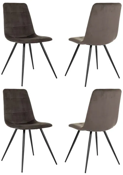 Стул для дома Бюрократ CH-K1_4 комплект 4шт коричневый Holland 74 металл черный на ножках (CH-K1_1/HL74_4)