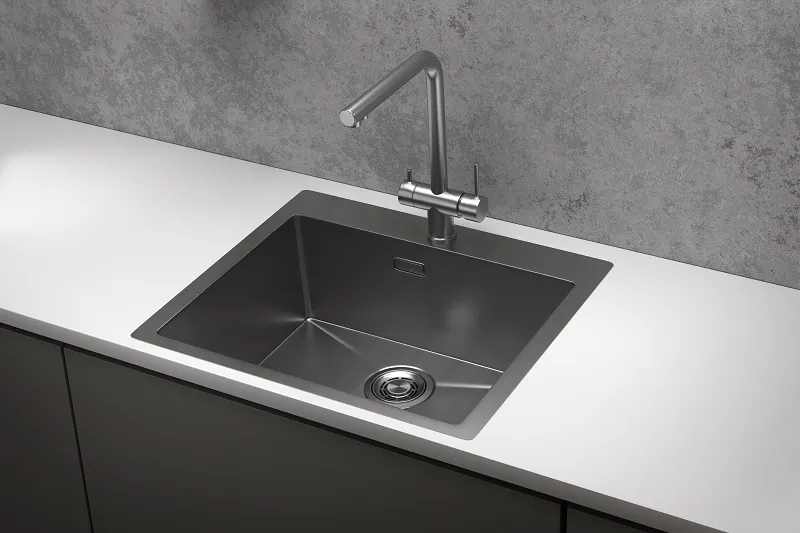 5951, СТАЛЬ САТИН, стальная кухонная мойка