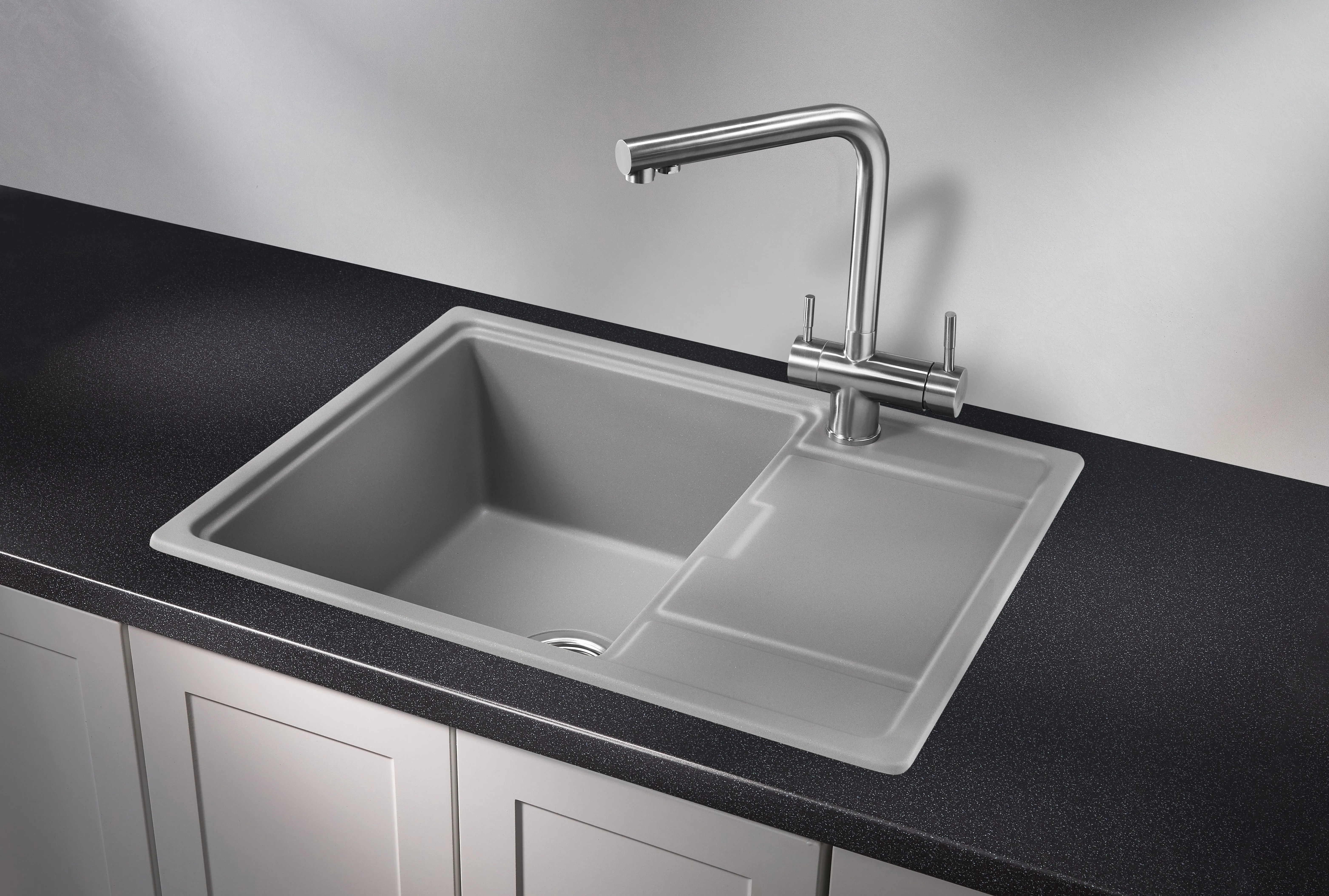 6503, АЛЮМИНИУМ, кухонная мойка, кварц