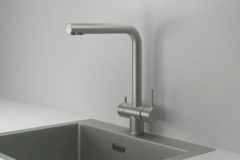 KS-7011, МАТОВАЯ СТАЛЬ, СМЕСИТЕЛЬ КУХОННЫЙ KITCHEN SPACE