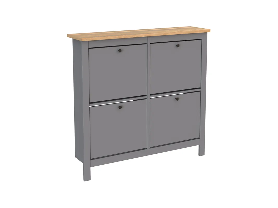 2.08.10.180.15 САГА тумба для обуви 113х108 серая/ясень