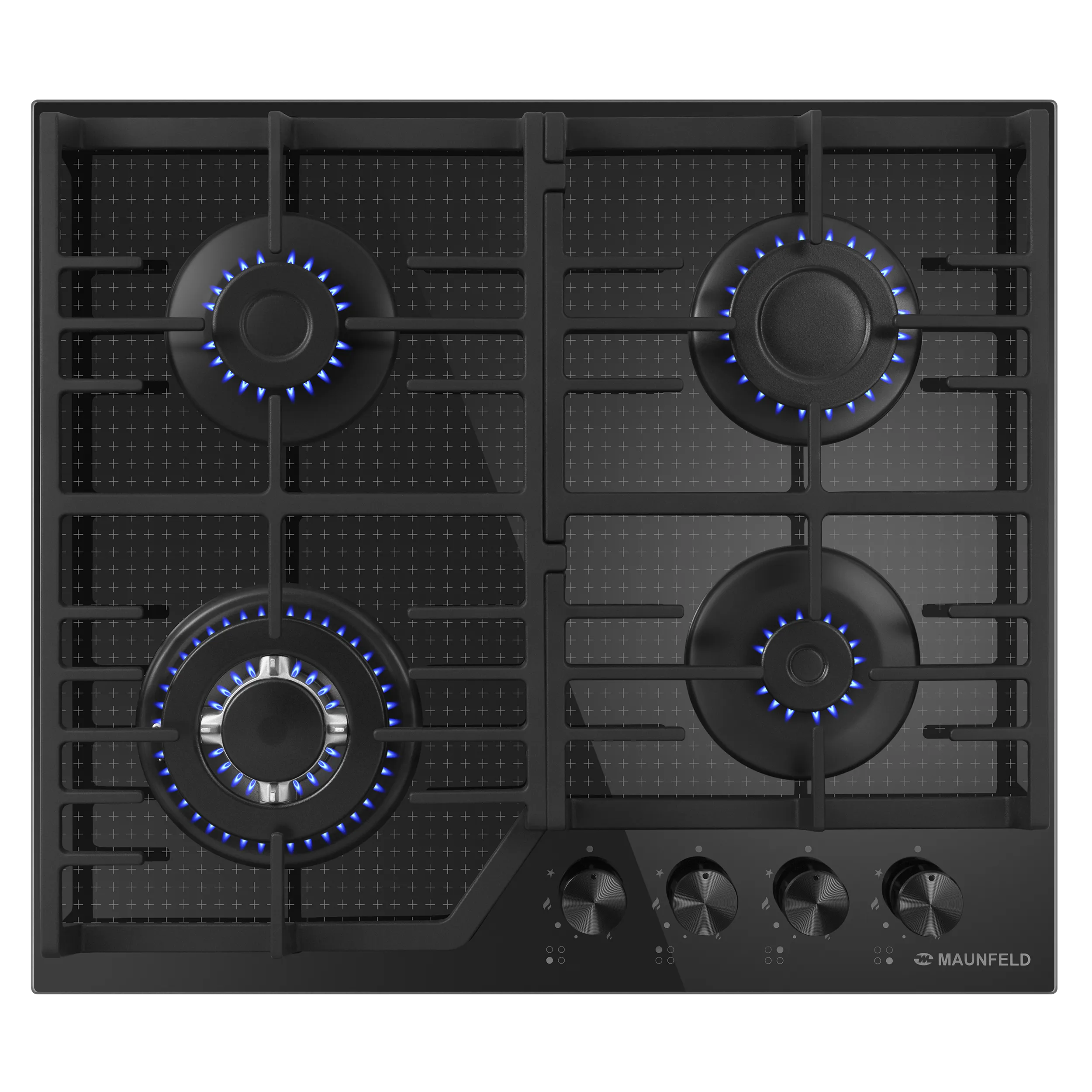Газовая варочная панель MAUNFELD EGHG.64.73C Черный/черная фурнитура