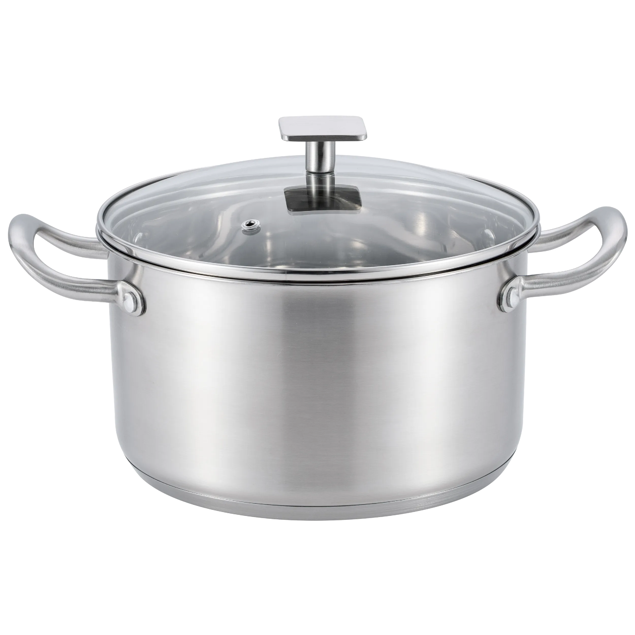 Кастрюля MAUNFELD FLORENCE MF47FR01CR из нержавеющей стали со стеклянной крышкой, 22 см, 4,7 л