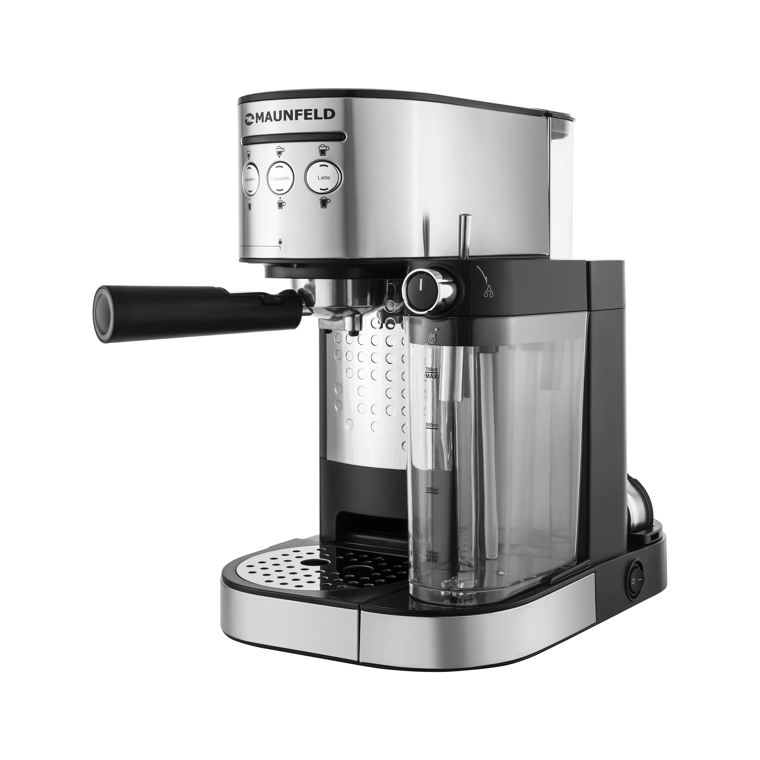 Кофемашина рожкового типа MAUNFELD MF-720S PRO Нержавеющая сталь