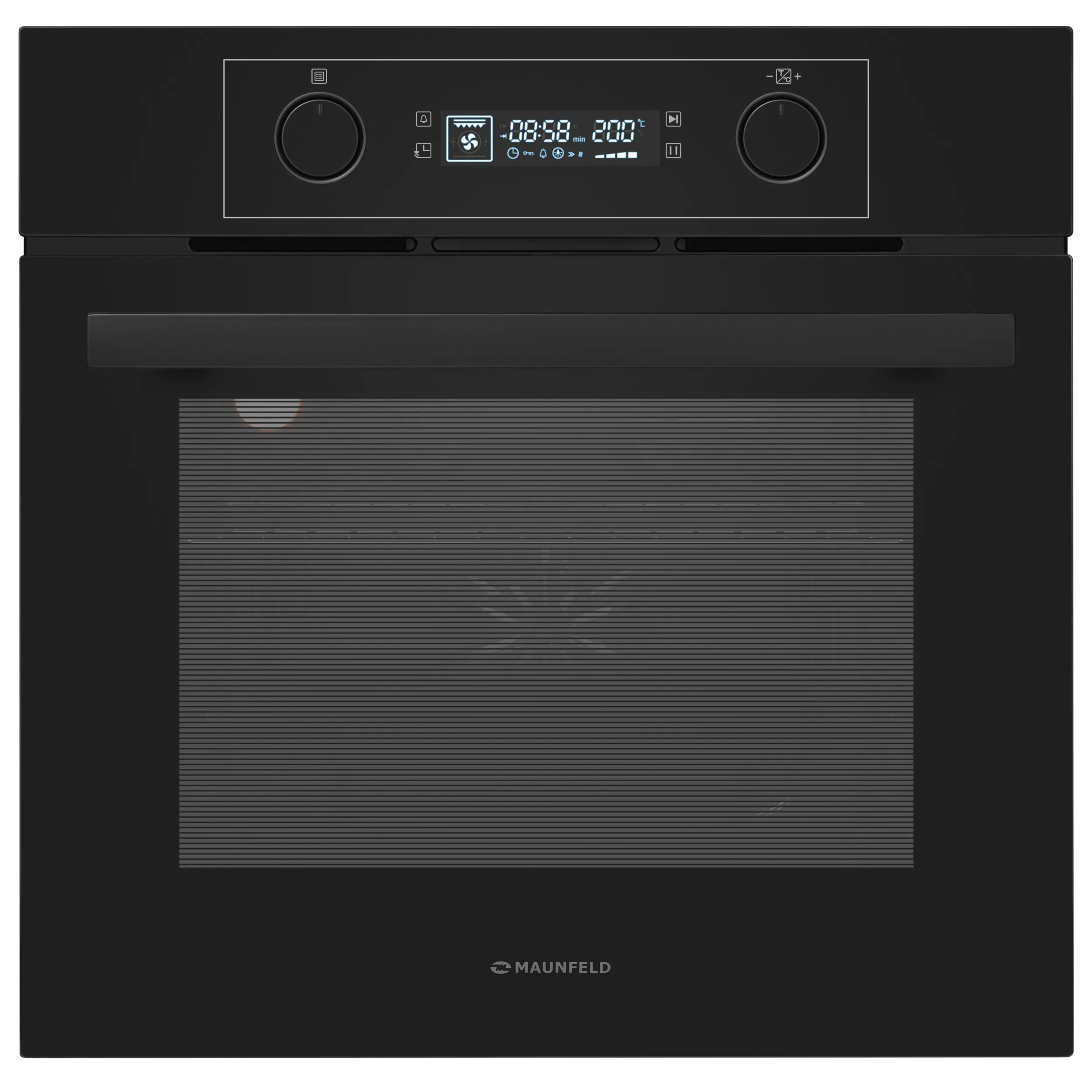 Шкаф духовой электрический MAUNFELD AEOH6062 Черный/черная фурнитура