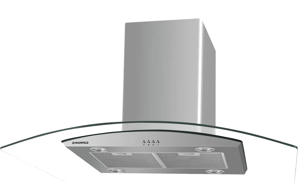 Кухонная вытяжка MAUNFELD Ancona PlusA Glass Isla 90 Нержавеющая сталь