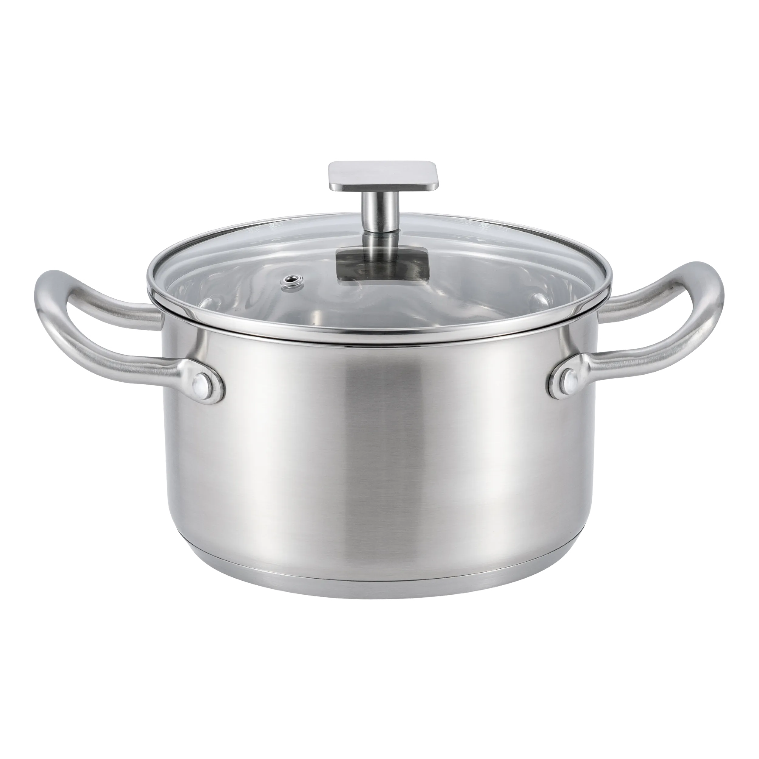 Кастрюля MAUNFELD FLORENCE MF26FR01CR из нержавеющей стали со стеклянной крышкой, 18 см, 2,6 л